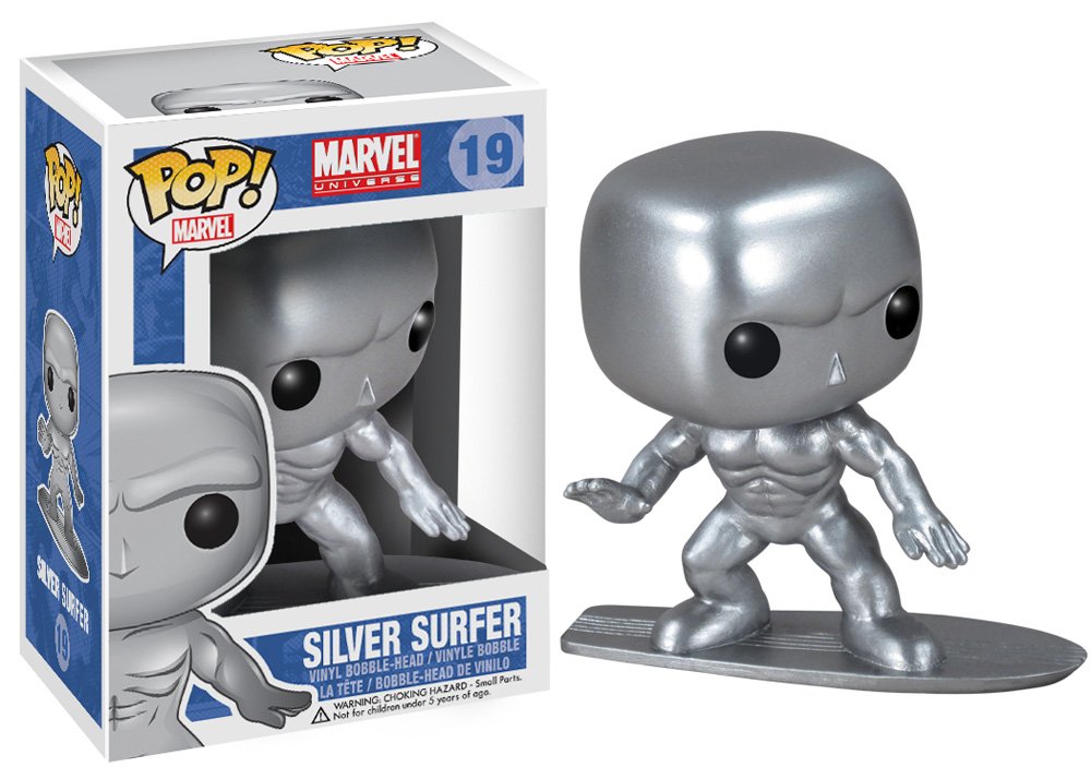 Funko POP Marvel Silver Surfer Bobble Head Figure - Collectible Multi-Colored Vinyl Toy for Marvel Fans | Perfect for Display, Gifts & Comic Book Collections