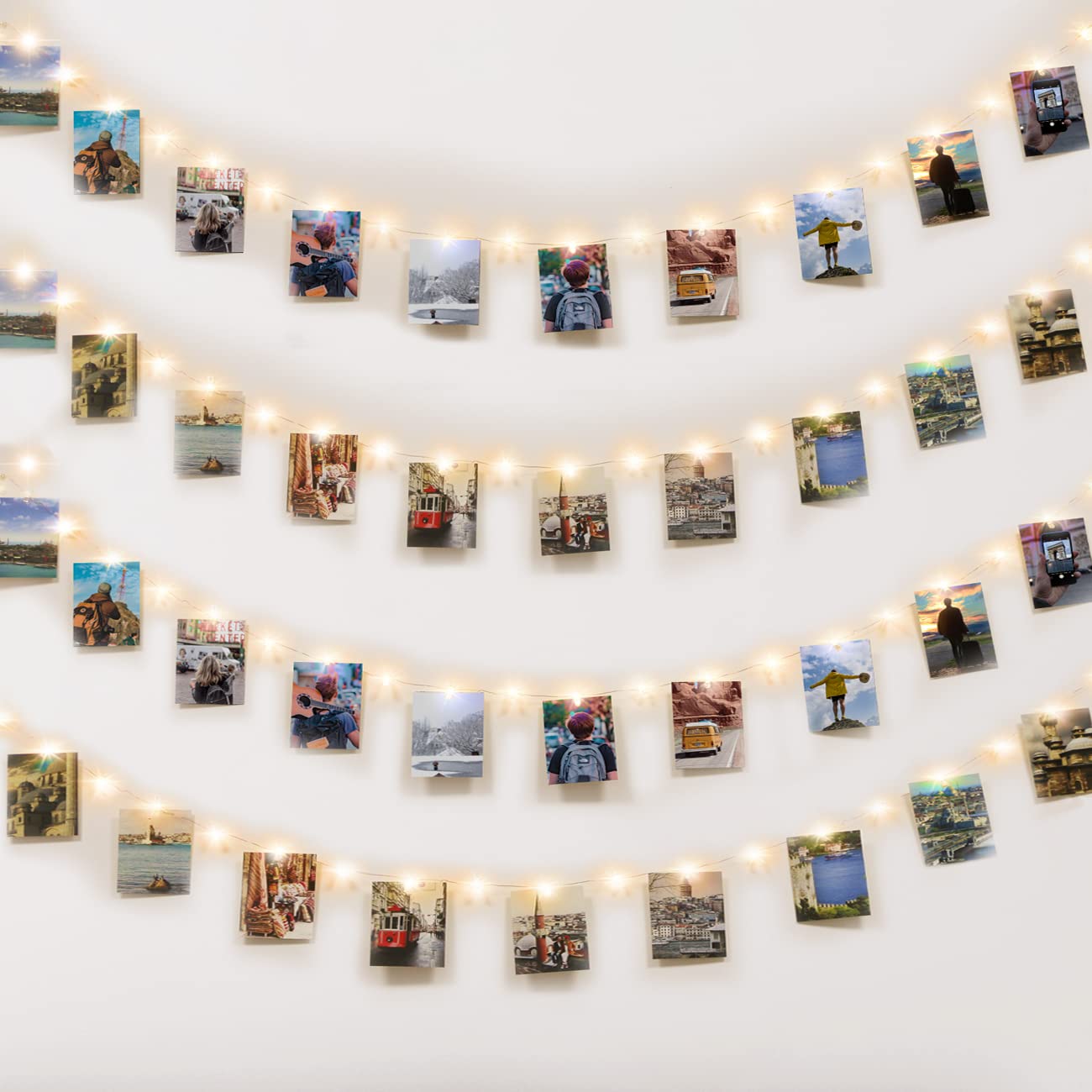 Kolpop 100LED Photo Clip String Lights - 33ft Battery Operated Fairy Lights with 60 Clips, Copper Wire Hanging Decor for Bedroom, Wedding, Party & Christmas | Indoor Photo Display, Wall Decor, Backdrop Lighting