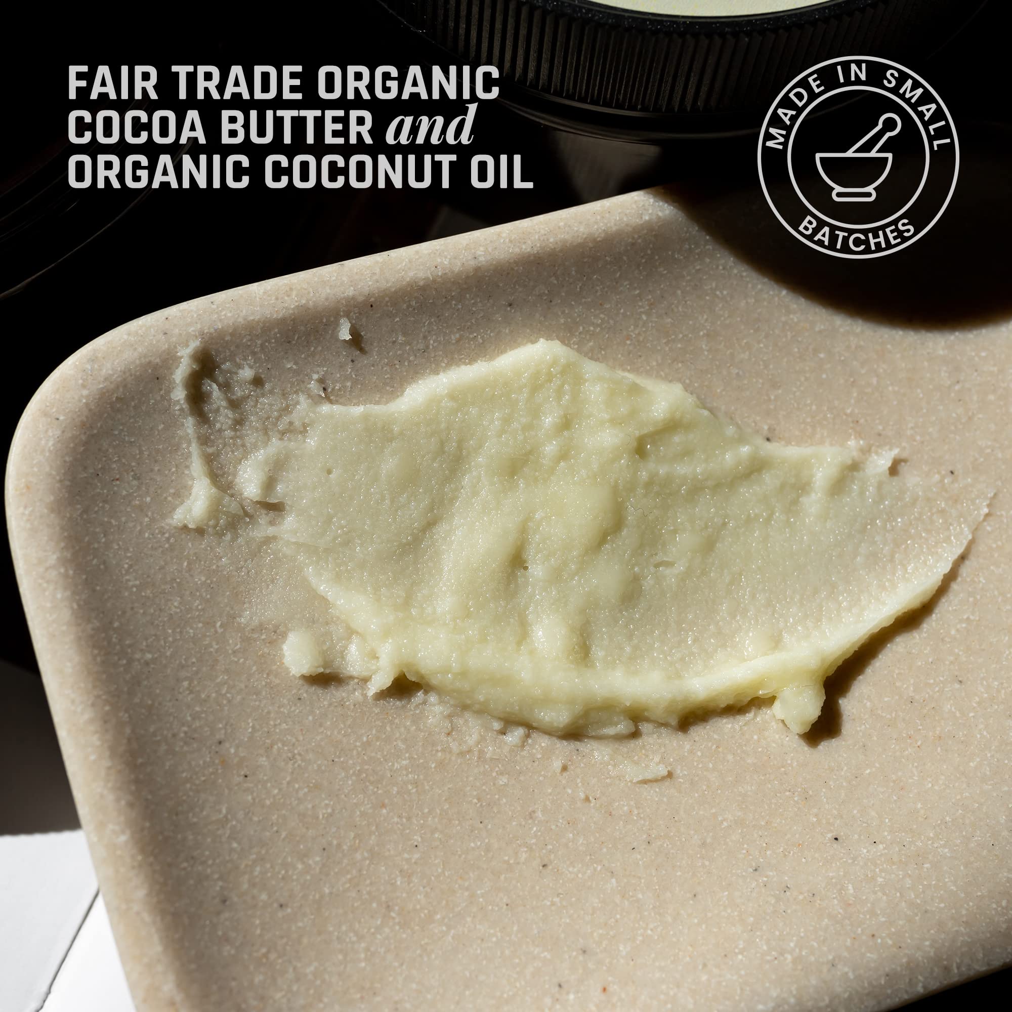 Organic Cocoa, Shea & Coconut Body Butter - All Natural Deep Hydrating Moisturizer for Dry Skin - Nourishing Body Balm for Men & Women - 6.3 oz - Perfect for Daily Skincare Routine, After Shower Hydration & Winter Skin Care