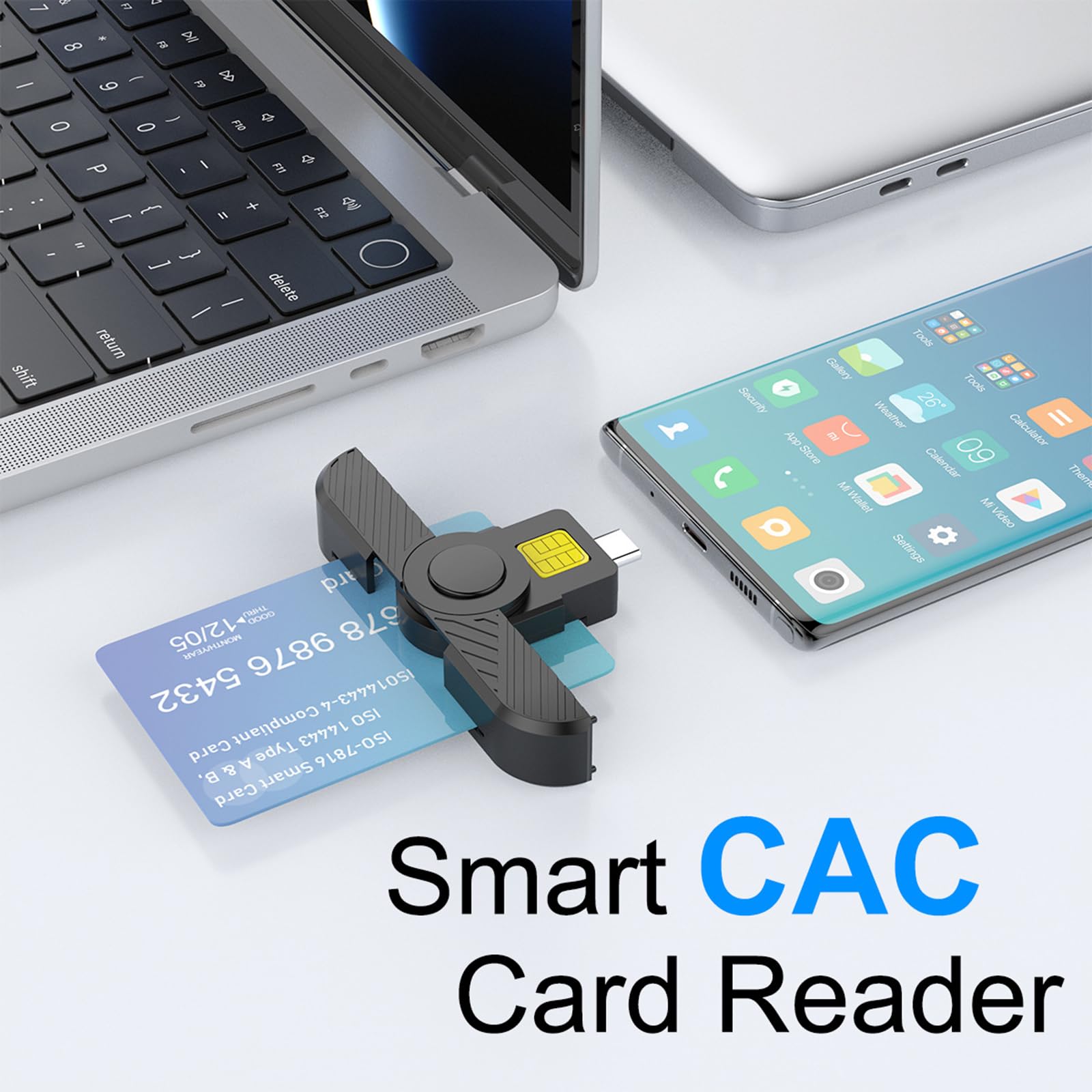 Zeizafa USB C Card Reader - Foldable Multi-Card Reader for Laptops & Phones - Supports SD, Micro SD, SIM & Chip Cards - Perfect for Travel, Office & Data Transfer
