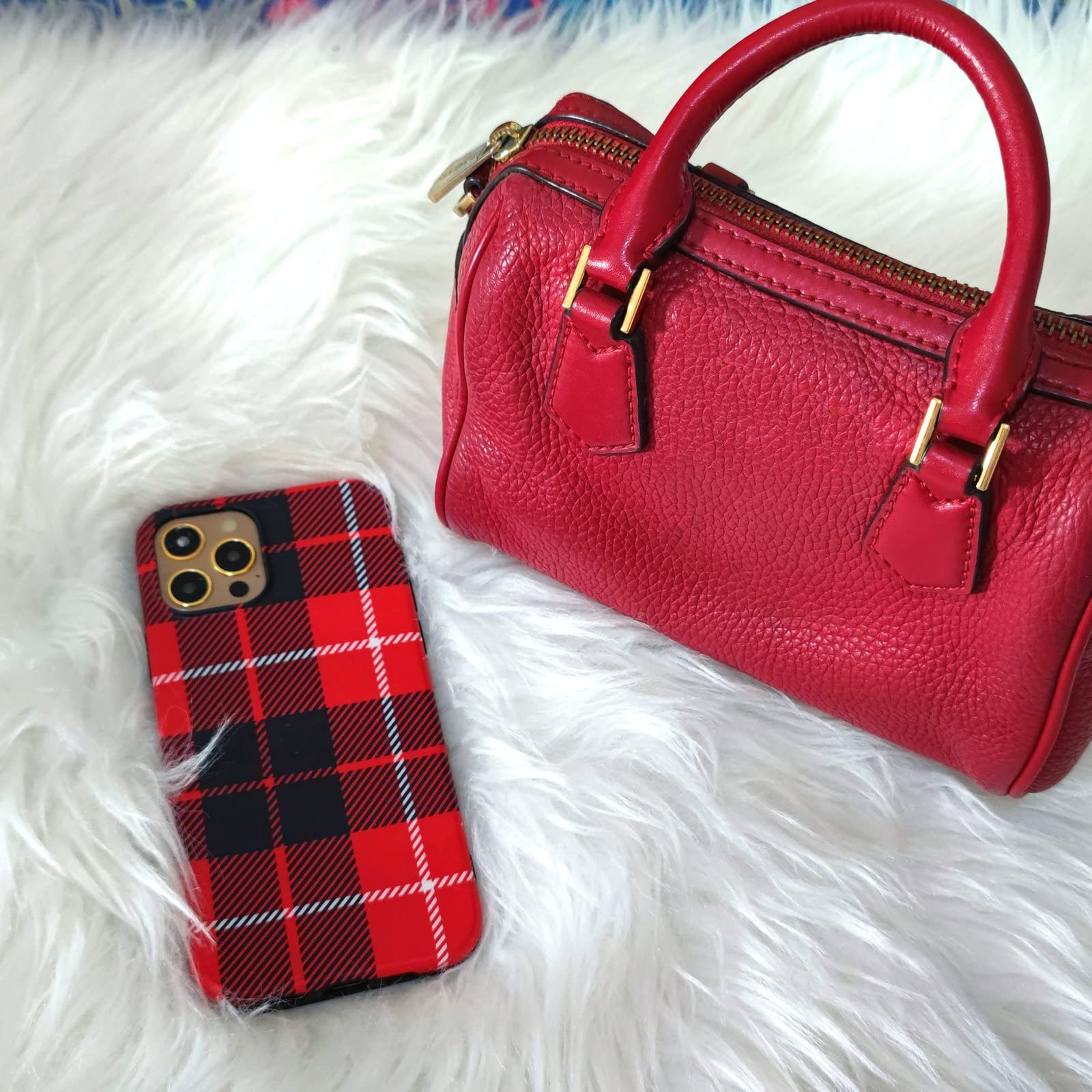 Christmas Tartan iPhone 11 Pro Max Case - Red Plaid Soft TPU Slim Fit Silicone Cover for Women (6.5 inch) | Perfect Winter Protection & Holiday Gift for iPhone 11 Pro Max Users