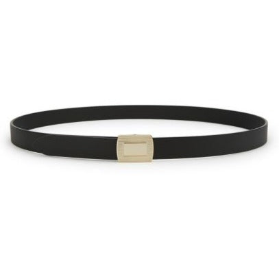 Premium Narrow Nappa Calf Leather Belt for Men - Slim Dress Belt with Classic Buckle - Perfect for Business Attire, Office Wear & Formal Occasions