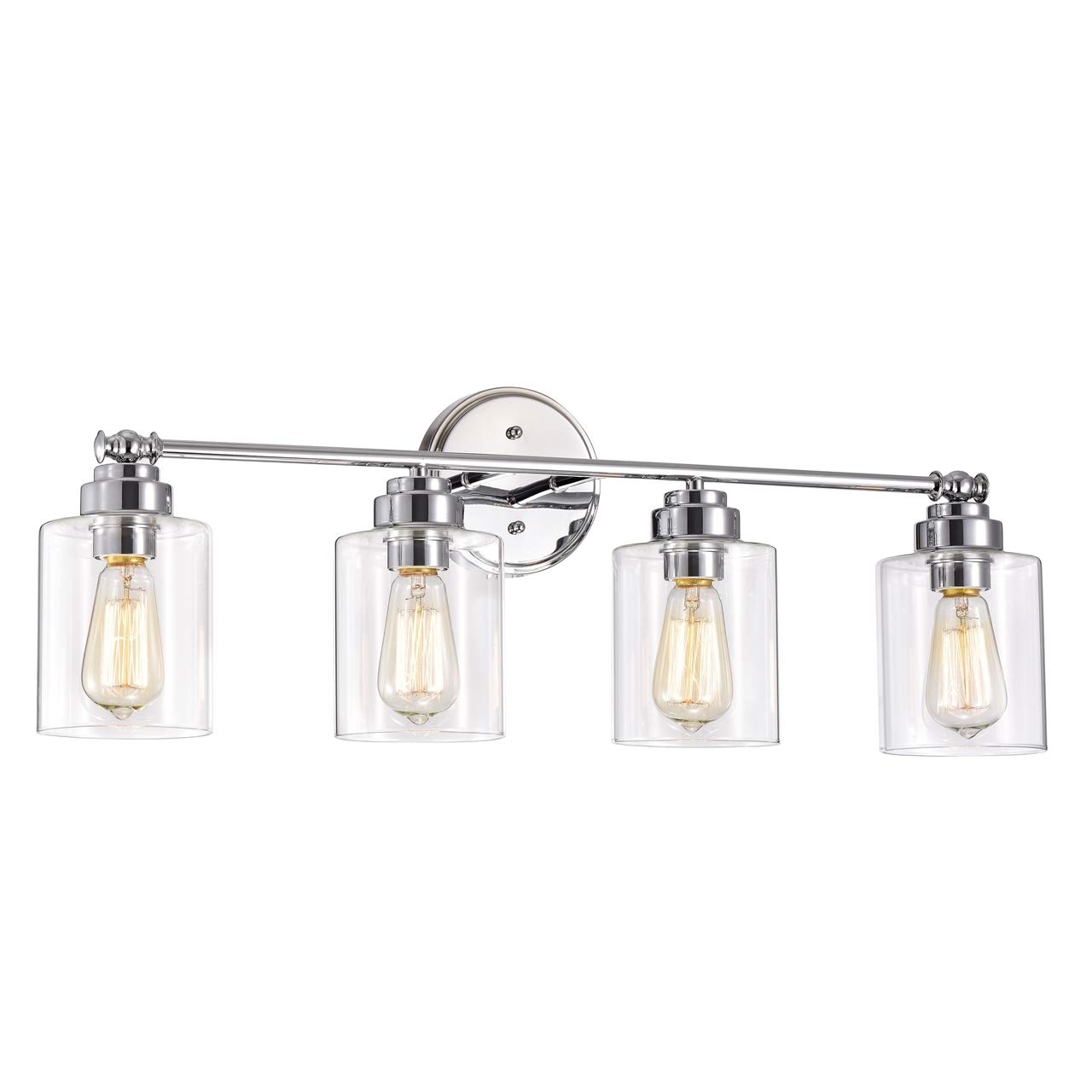 4-Light Chrome Bathroom Vanity Light Fixture 30