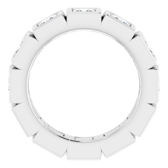 2.52 Carat Princess Cut Diamond Eternity Band Ring for Women - Perfect for Weddings, Anniversaries & Special Occasions