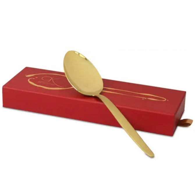Premium Gray Kunz Spoon Limited Edition - 14K Gold Plated Fine Dining Utensil for Chefs & Home Cooks - Perfect for Gourmet Cooking, Plating & Food Presentation