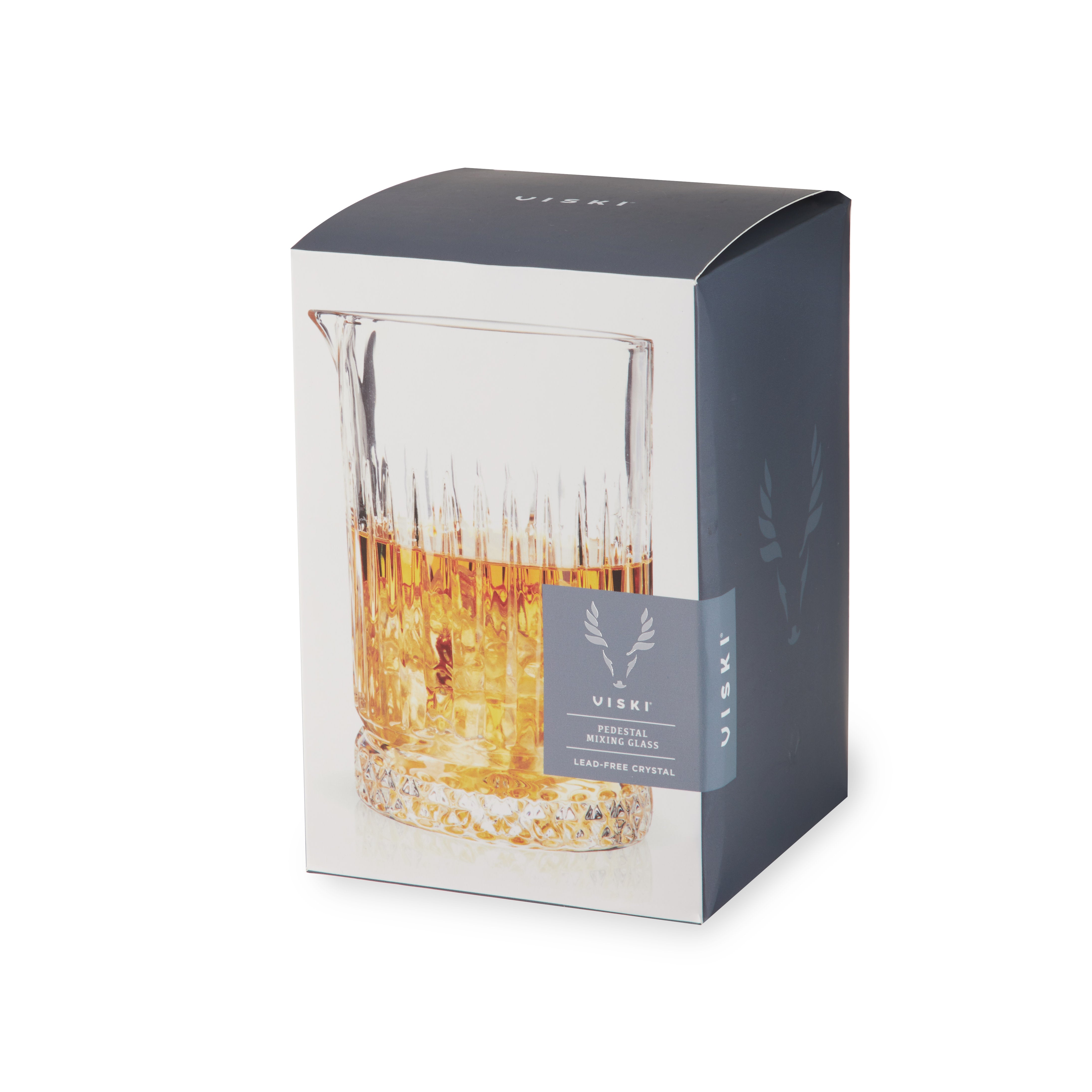 Premium Crystal Mixing Glass for Cocktails & Bar - Elegant Pedestal Design for Home & Professional Bartending | Perfect for Mojitos, Old Fashioned & Mixology
