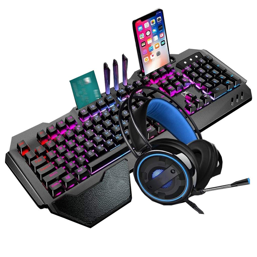ARCH Gaming Keyboard Mouse Headset Combo - USB Mechanical Keyboard for Windows PC, Laptop & Desktop Computers (RGB Backlit) - Perfect for Gaming, Office Work & Streaming