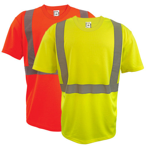 High Visibility Short Sleeve T-Shirts for Construction & Safety Work - Coolworks TS1000 Reflective Work Shirt - Perfect for Road Crews, Warehouse Workers & Nighttime Outdoor Activities