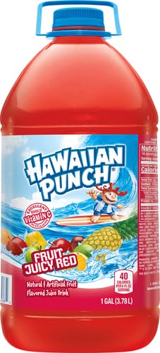 Hawaiian Punch Fruit Juicy Red Drink - 1 Gallon (128 Fl Oz) Bottle - Tropical Fruit Flavor for Parties, BBQs & Family Gatherings
