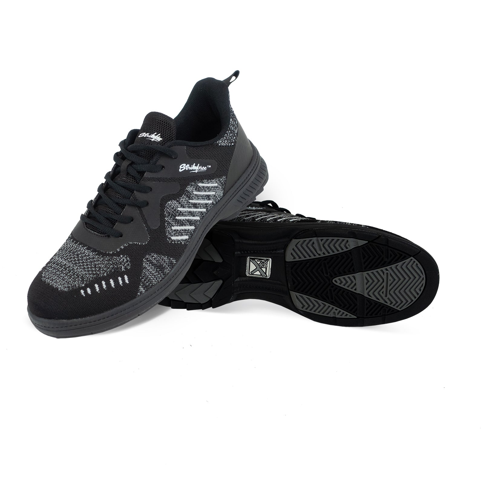 KR Strikeforce Admiral Men's Right Hand Bowling Shoes - Black/Grey - Perfect for League Play & Tournament Bowling