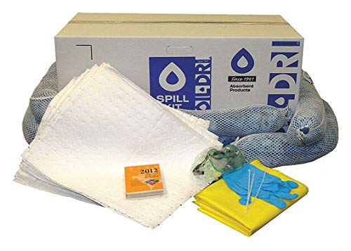 Oil Dri L90942RG Spill Kit for Oil-Based Liquids - Absorbent Pads & Socks for Industrial, Garage & Workshop Cleanup