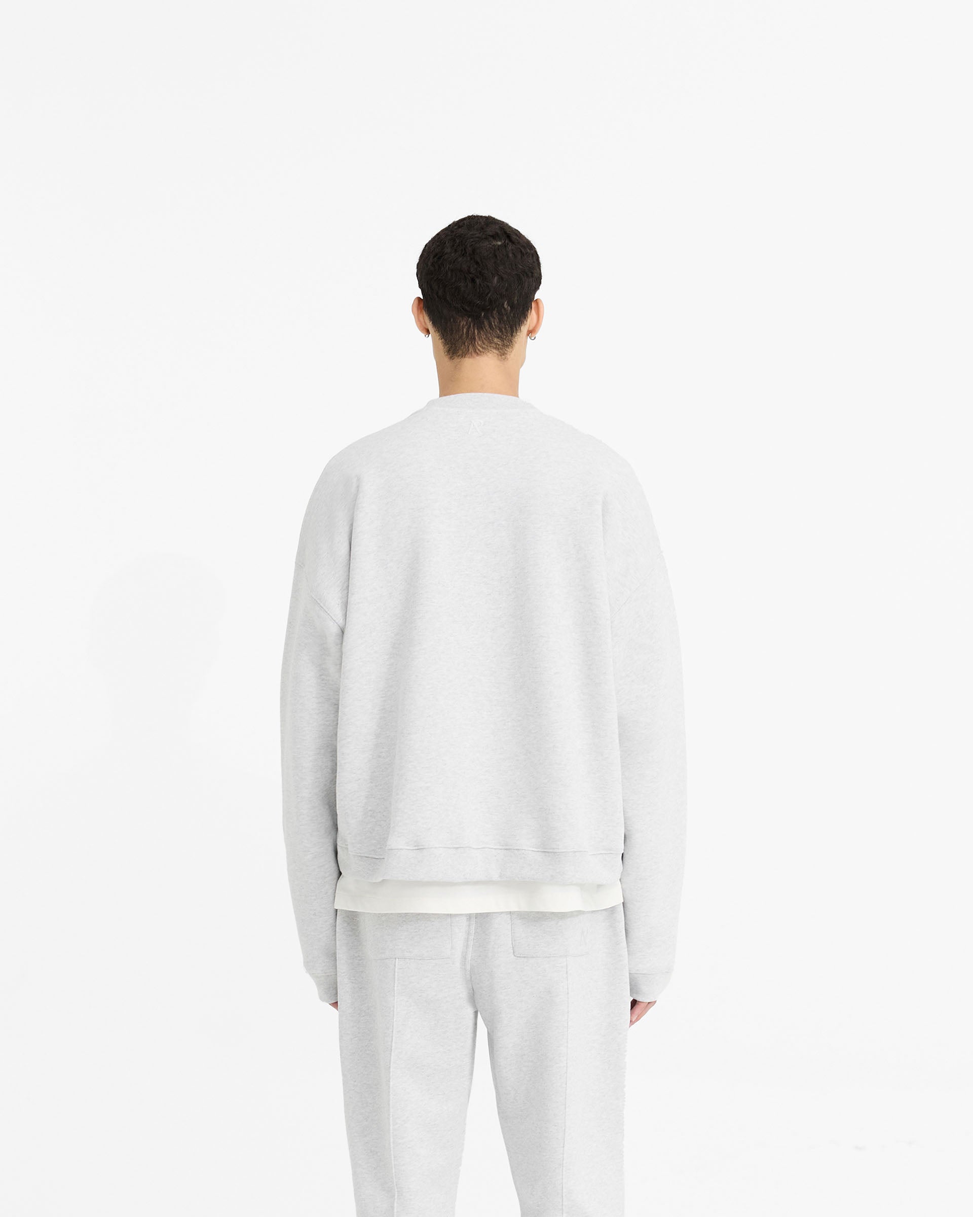 Initial Boxy Sweater in Ice Grey Marl - Oversized Casual Knit Pullover for Women | Perfect for Fall Layering, Cozy Outfits & Everyday Wear