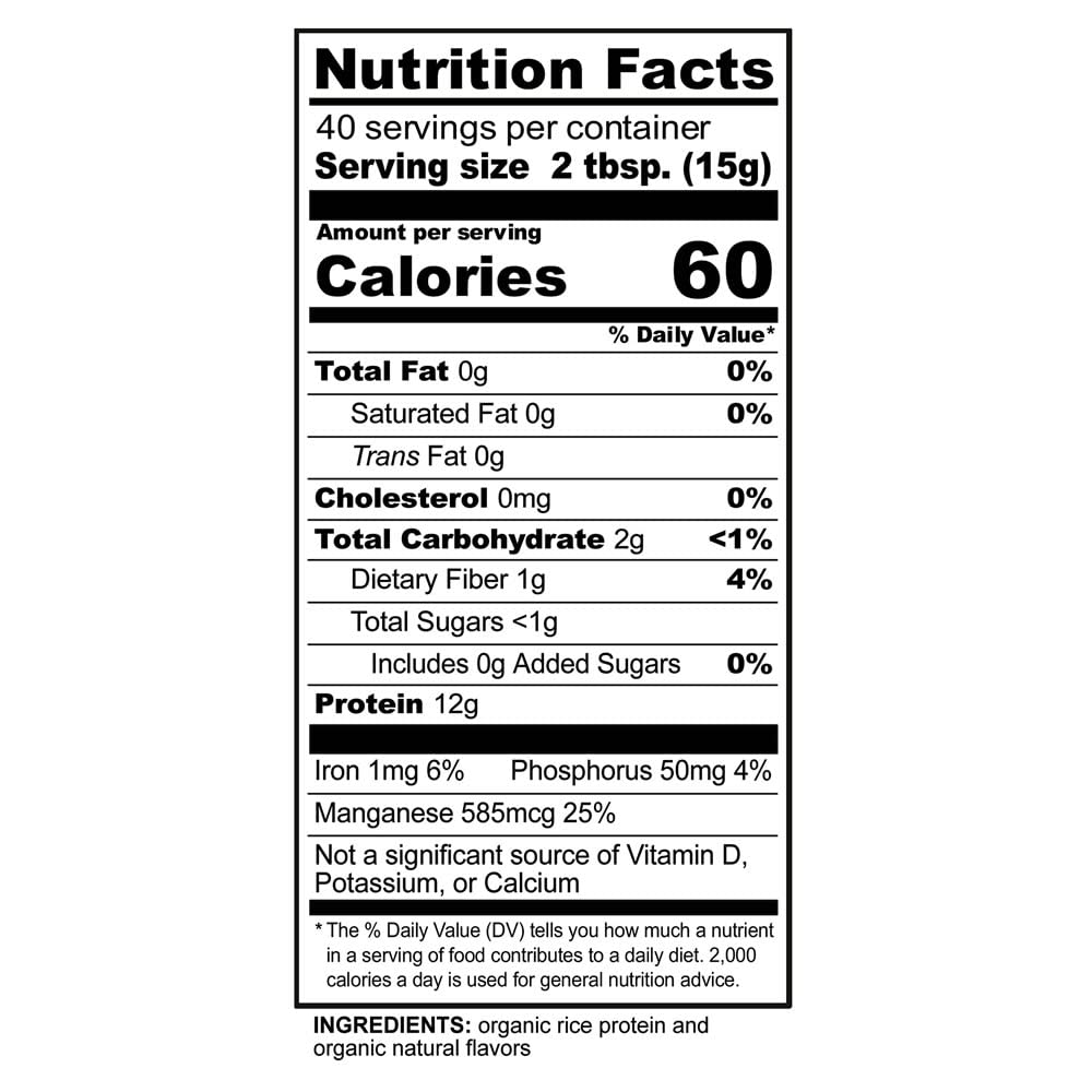 NutriBiotic Organic Rice Protein Powder Vanilla Flavor, 1 Lb 5 Oz - Vegan, Keto Friendly, Gluten Free, Non-GMO, Kosher Certified | Low Carb Plant-Based Protein Supplement for Smoothies, Baking & Post-Workout Recovery | Easy Digestible & Chemical-Free Formula