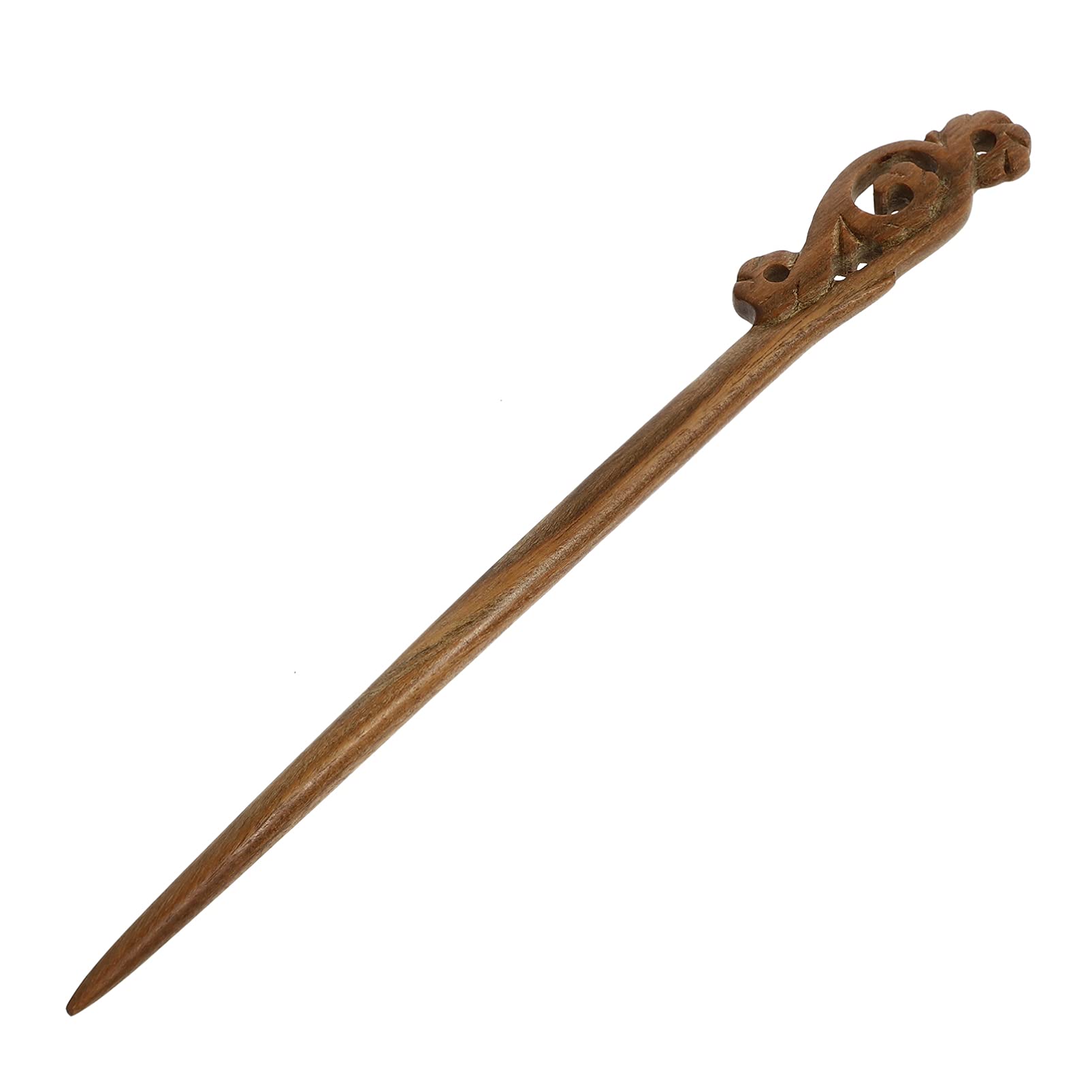 Healifty Sandalwood Hair Sticks - Japanese & Chinese Style Hair Chopsticks for Women, Wooden Hairpin Headdress Accessories (Dark Red) - Perfect for Bun, Updo & Traditional Hairstyles
