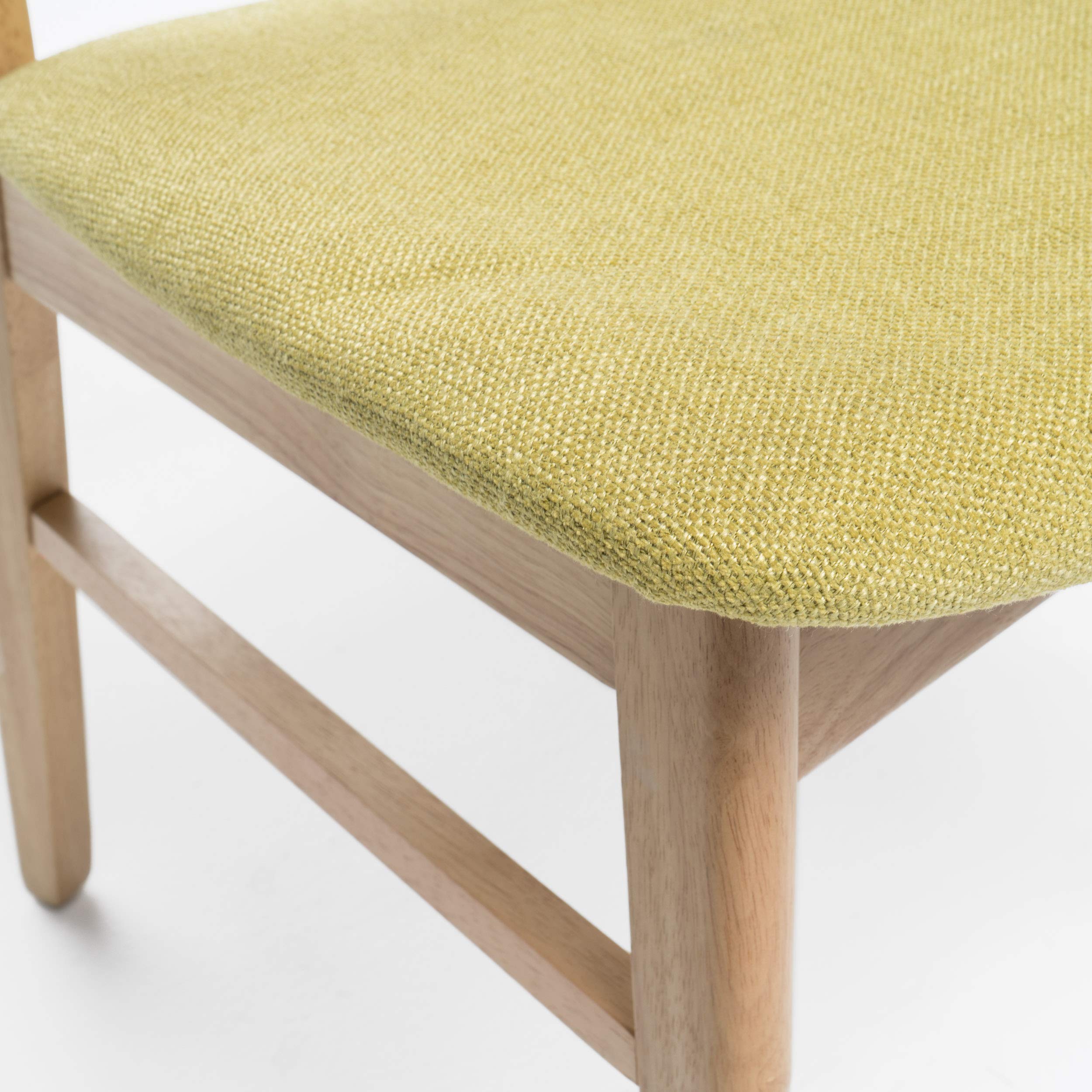 Christopher Knight Home Idalia Dining Chairs Set of 2 - Green Tea & Oak Finish - Modern Kitchen Dining Room Furniture for Home & Restaurant Use