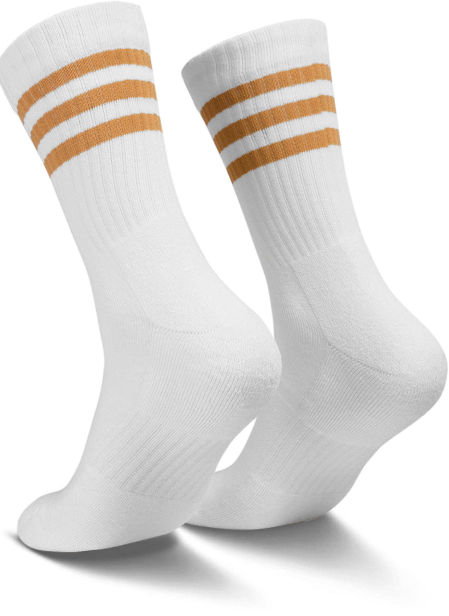 3 Stripe C SPW Crew Socks - 3 Pairs Unisex Cotton Casual Athletic Socks for Men & Women - Perfect for Running, Gym, and Everyday Wear
