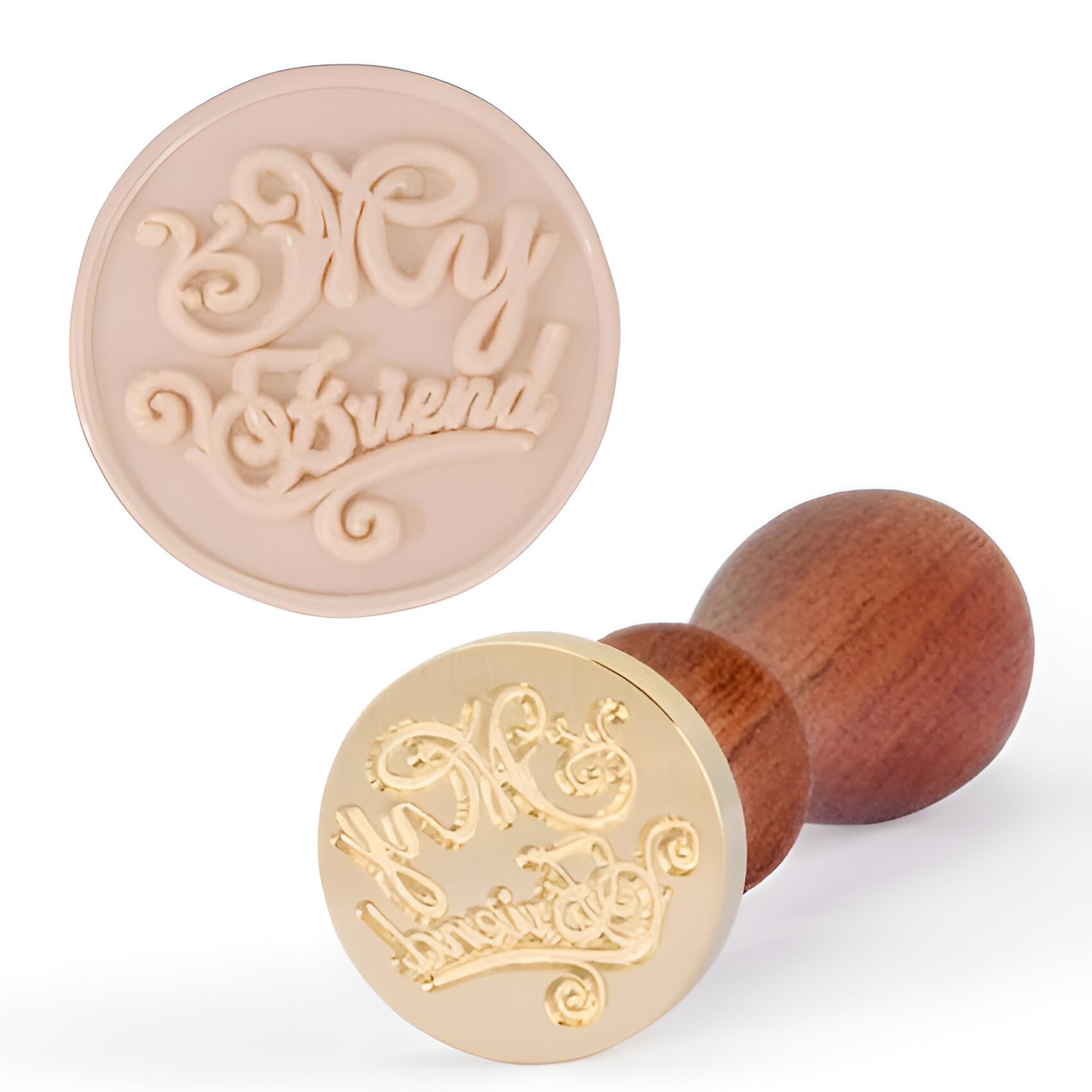 Vintage My Friend Design Wax Seal Stamp Kit - Elegant Sealing Wax Stamps for Wedding Invitations, Greeting Cards, Envelopes & Gift Wrapping - Perfect for DIY Crafts, Romantic Letters & Special Occasions