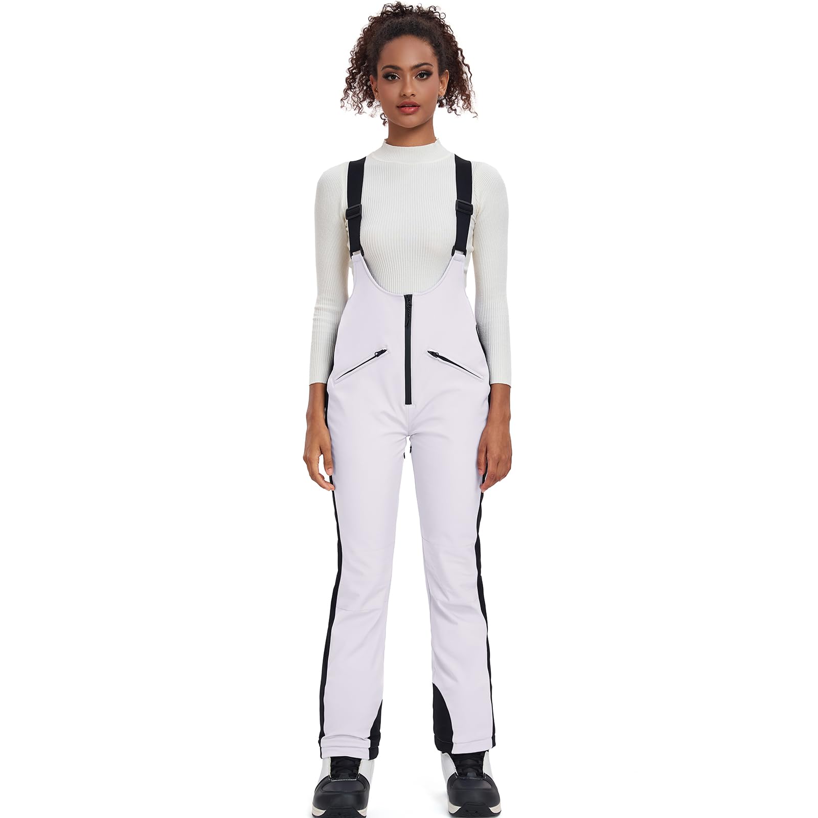 GS SNOWING Women's Insulated Waterproof Snow Bibs - Windproof Winter Ski Pants for Snowboarding & Outdoor Activities | Perfect for Skiing, Snowboarding, and Cold Weather Adventures