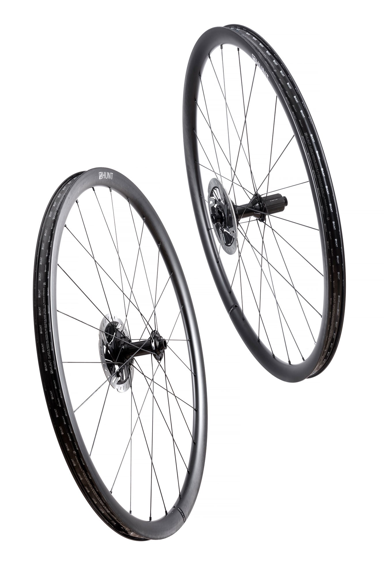 HUNT 30 Carbon Disc Wheelset - Lightweight & Durable Road Bike Wheels for Racing & Performance Cycling | IC442 | Perfect for Road Racing, Triathlons & High-Speed Training