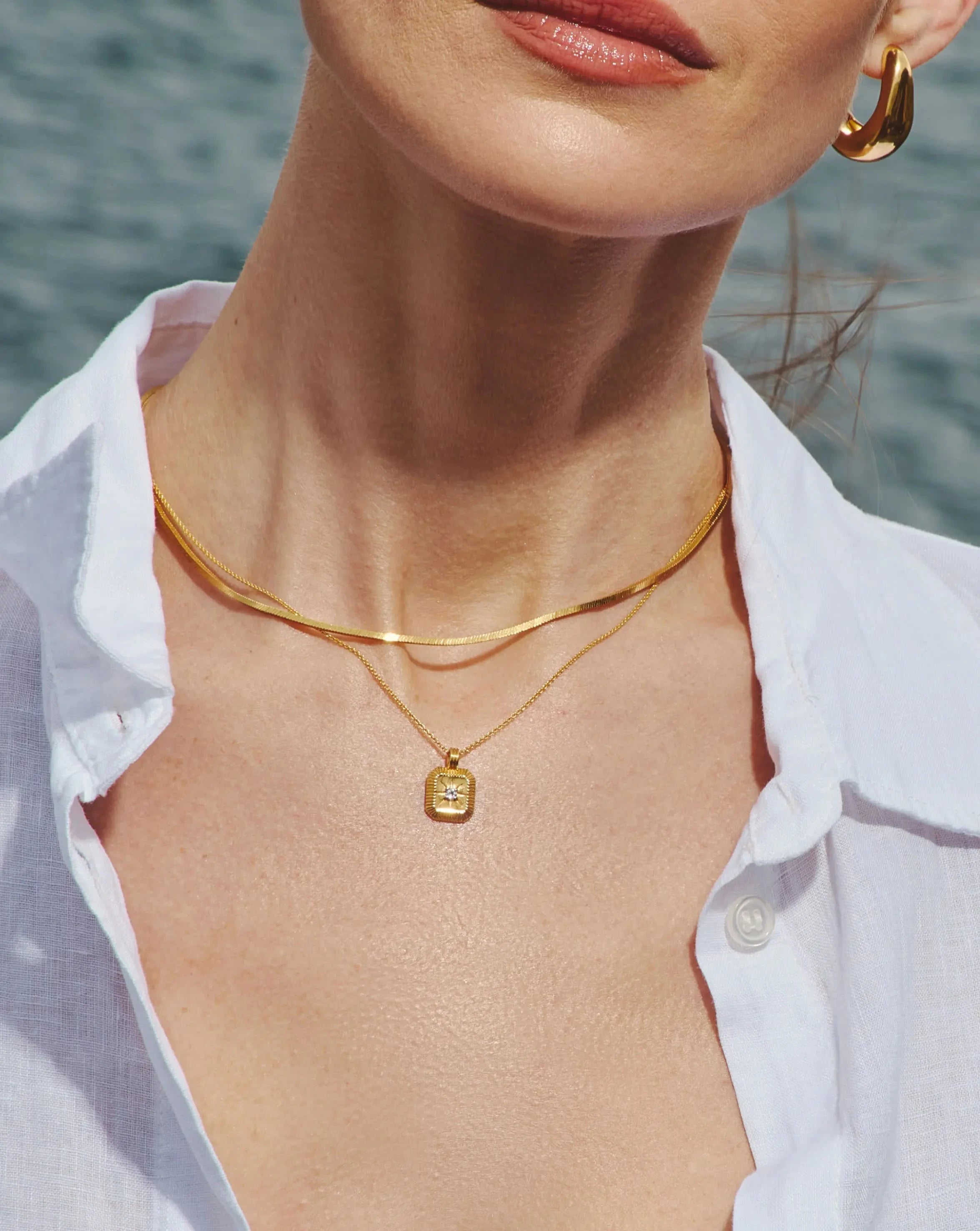 April Birthstone Pendant Necklace - 18k Gold Vermeil & Crystal Jewelry for Women | Elegant Gift for Birthday, Anniversary & Special Occasions
