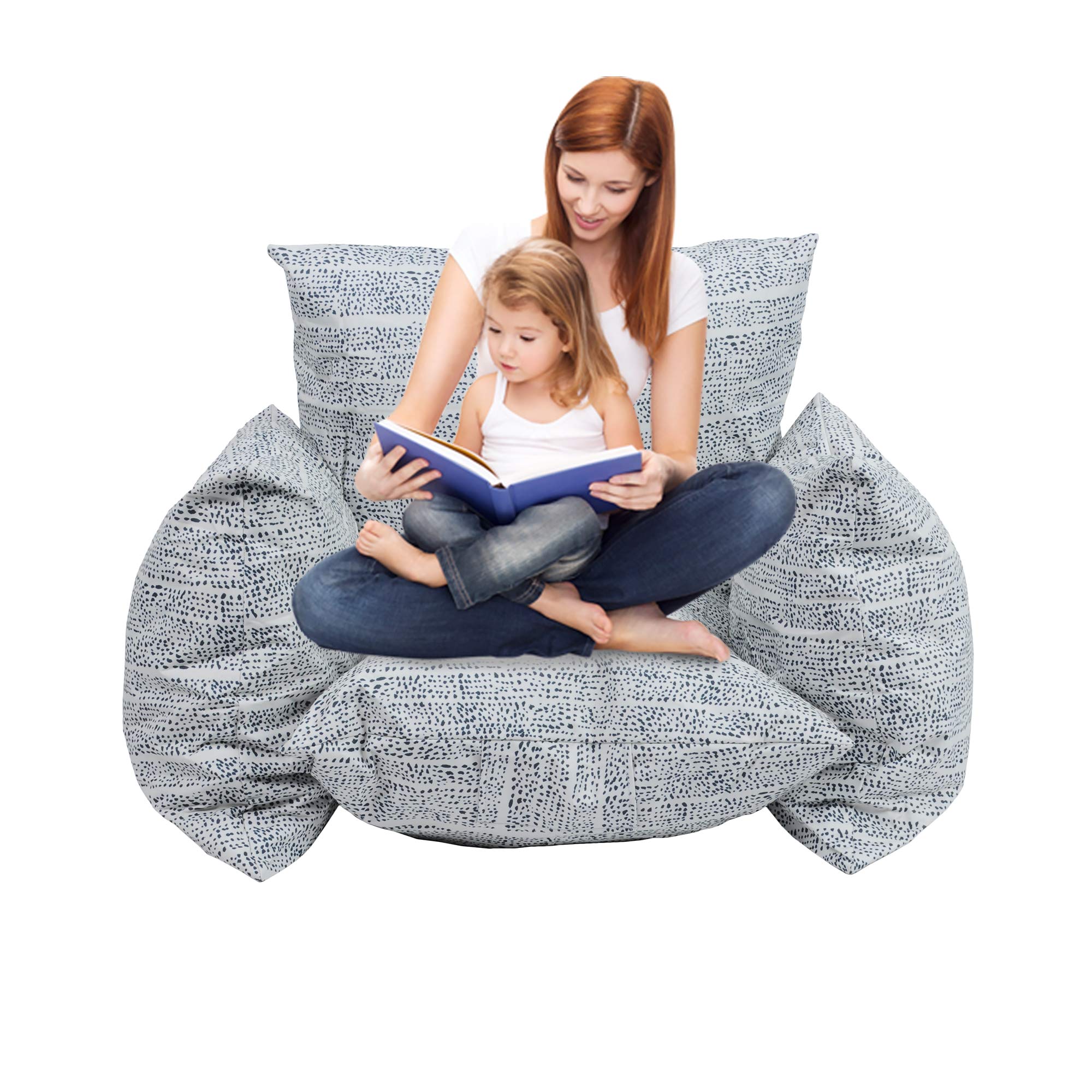 Dporticus Inflatable Floor Sofa Cushion - Lightweight Gaming Chair, Bean Bag Lounger for Adults, Portable Lazy Couch for Living Room, Bedroom & Outdoor Use - Comfortable Seating for Video Games, Movie Nights & Relaxation (Gray)