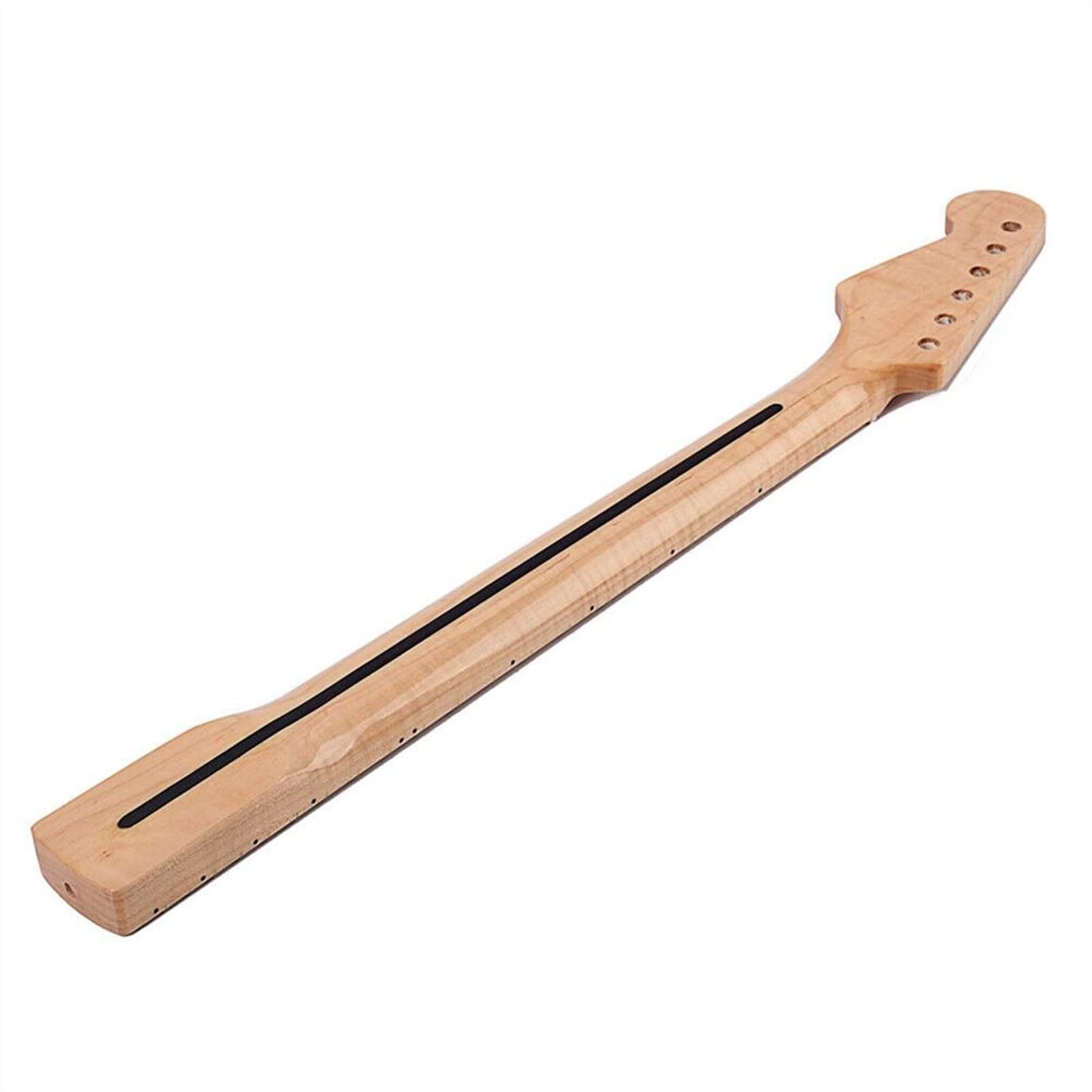 Maple Wood 22-Fret Electric Guitar Replacement Neck for ST Style Guitars - Unfinished Fingerboard | Perfect for DIY Guitar Repair & Custom Builds