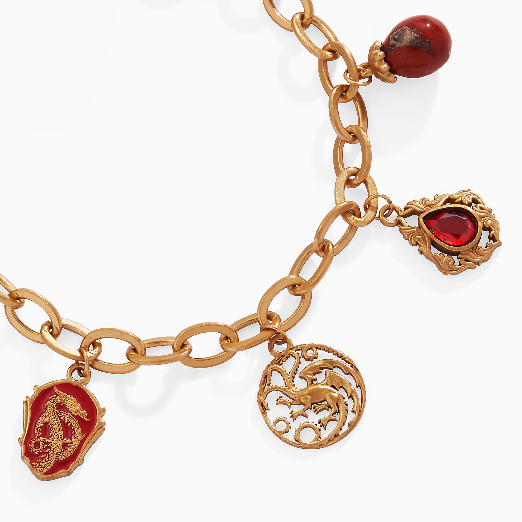 House of the Dragon™ Multi-Charm Adjustable Toggle Bracelet - Perfect for Cosplay, Gift Giving & Fantasy Fashion Accessories