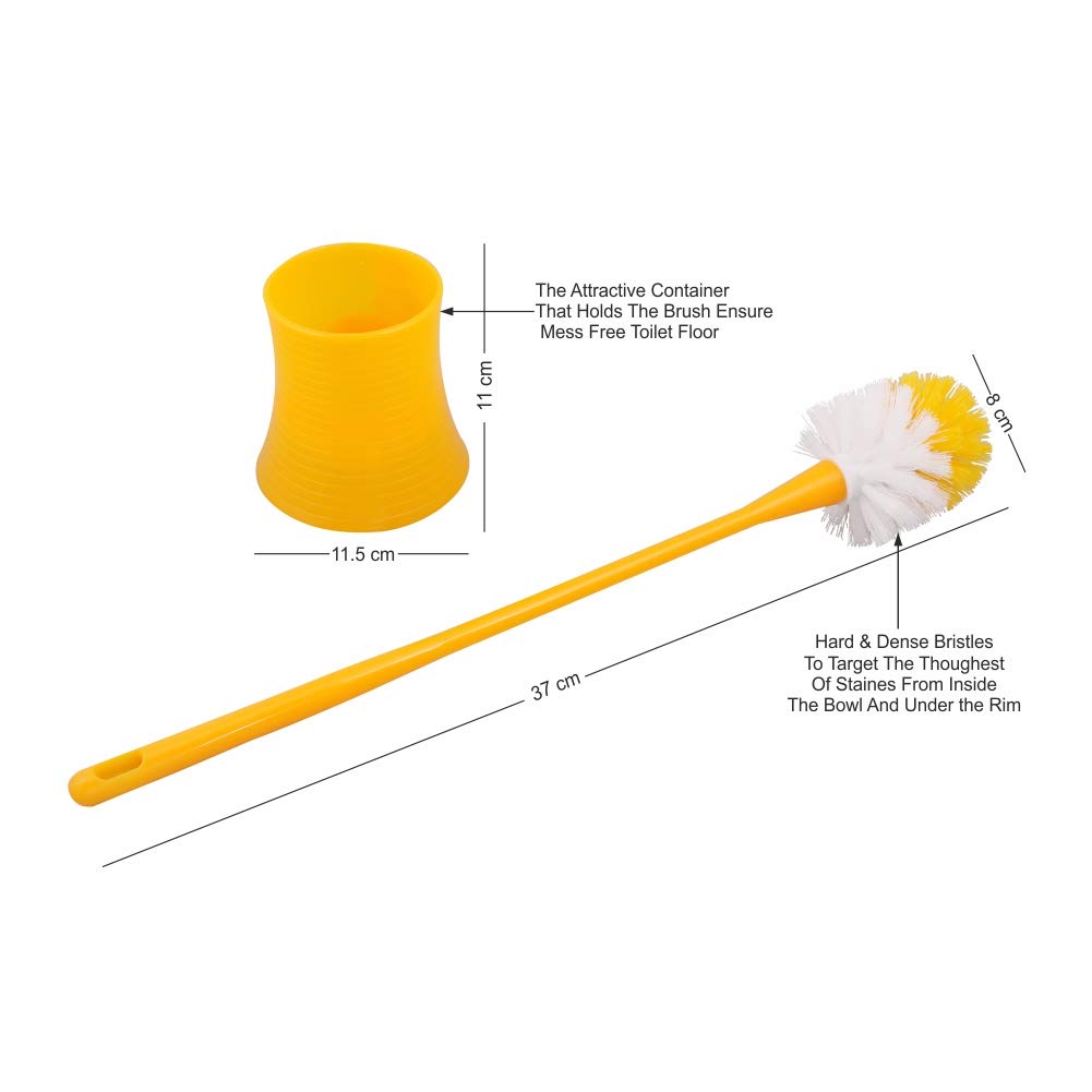 Elegant Modern Toilet Brush Set with Holder - 52cm Orange Bathroom Cleaning Tool for Home, Hotel & Office Use