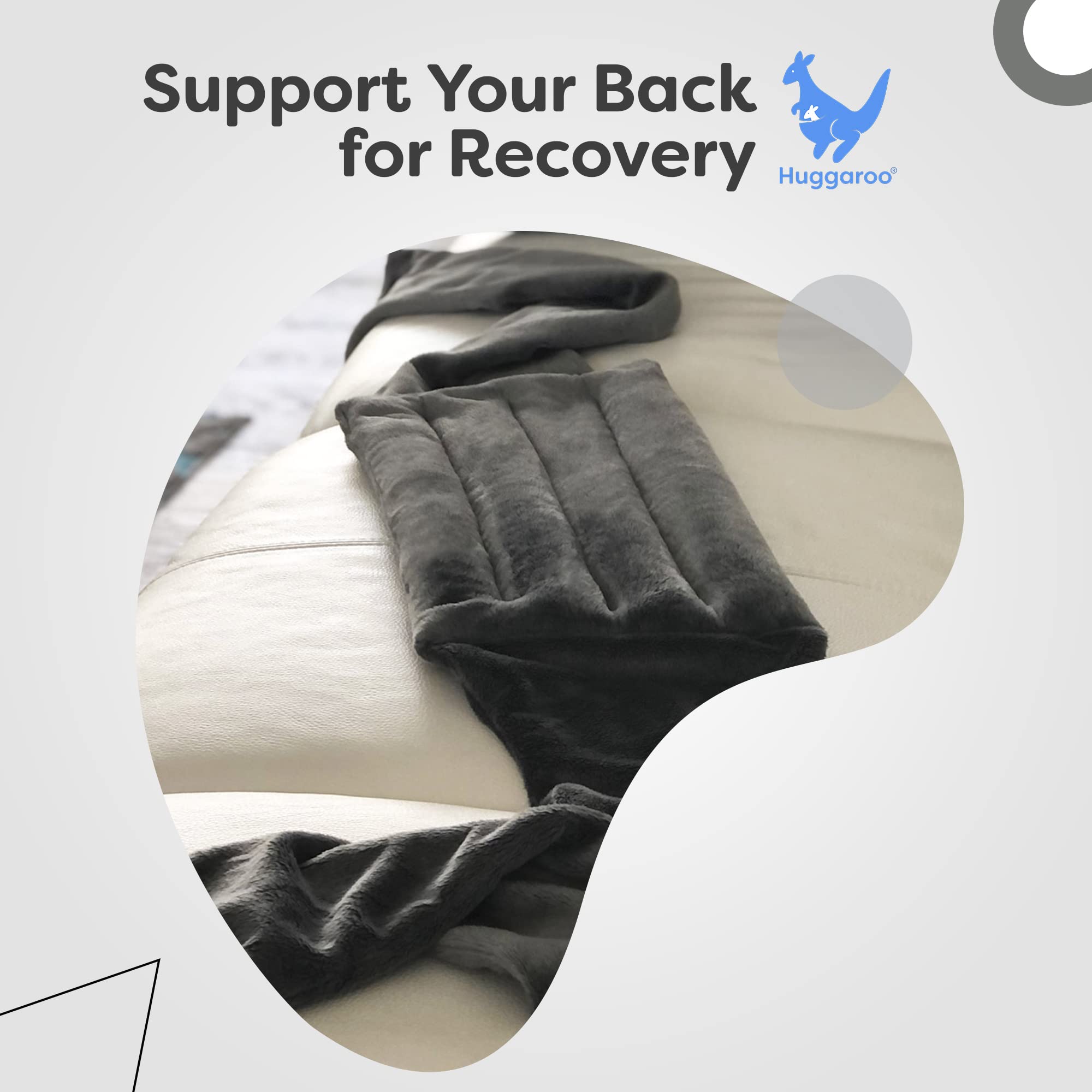 Relaxing Cordless Heating Pad for Neck, Shoulders & Back Pain Relief - Microwaveable & Reusable Hot Cold Therapy Pad - Unscented Gray Heating Pad for Home, Office & Travel Use
