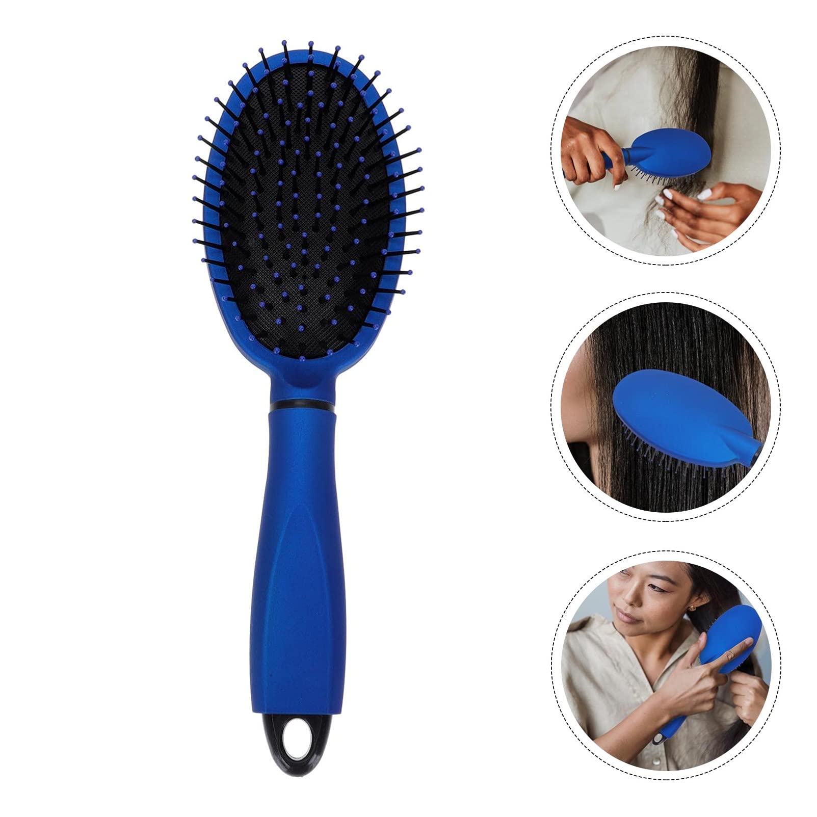 1Pc Round Paddle Hair Brush - Detangling, Volumizing & Flex Brush for Smooth Hair - Plastic Comb for Men & Women - Perfect for Jewelry, Money & Auto Storage Box Organizer - Ideal for Home, Travel & Salon Use