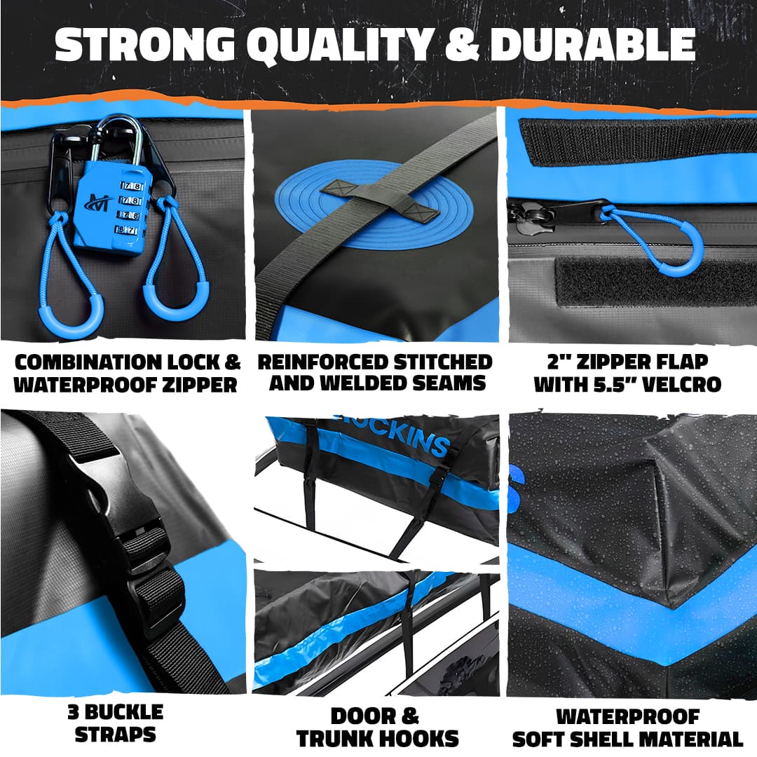 84x39x6 Inch Expandable Car Roof Cargo Carrier - 35 Cubic Feet Waterproof Roof Bag for Travel, Camping & Outdoor Adventures