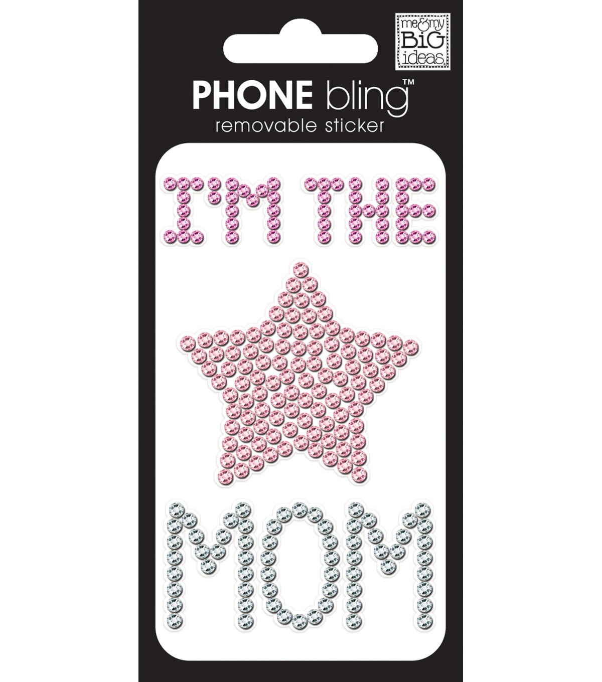 me & my BIG ideas Removable Phone Bling Embellishment - 'I'm The Mom' Decorative Sticker for iPhone & Samsung | Perfect for Moms, DIY Phone Customization & Personalization