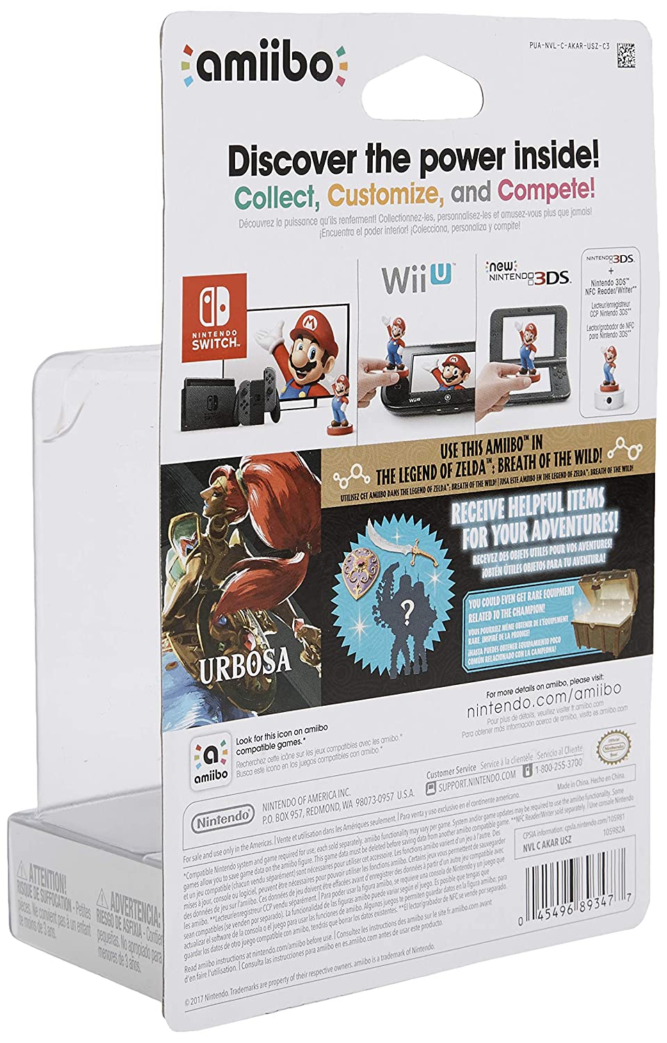 Urbosa Legend of Zelda Breath of the Wild amiibo Figure - Exclusive Collectible for Nintendo Switch & Wii U - Perfect for Gaming Display & Zelda Fans Collection