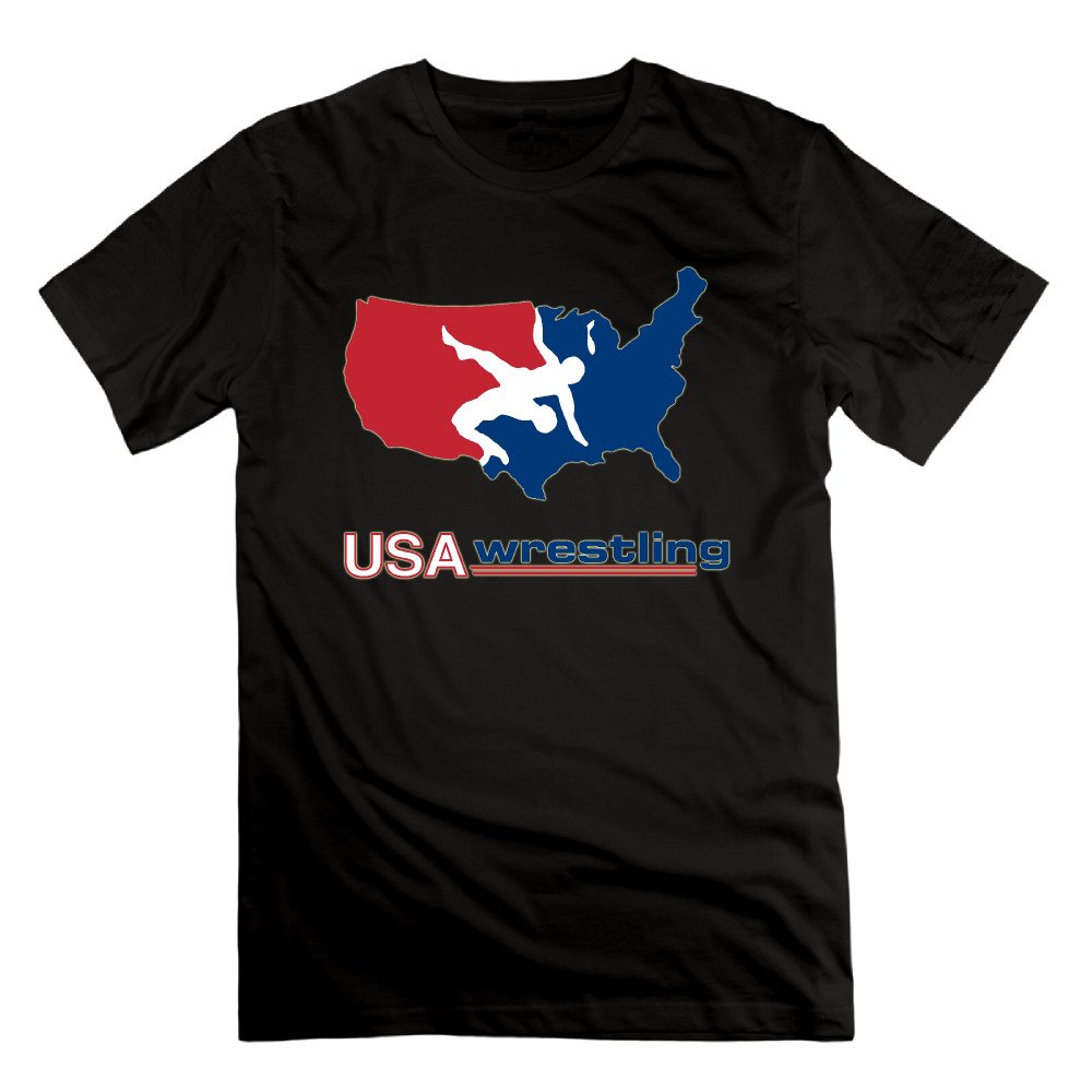 USA Wrestling Men's Sport T-Shirt - Breathable Performance Tee for Training & Competition - Gym, MMA, Workout & Casual Wear