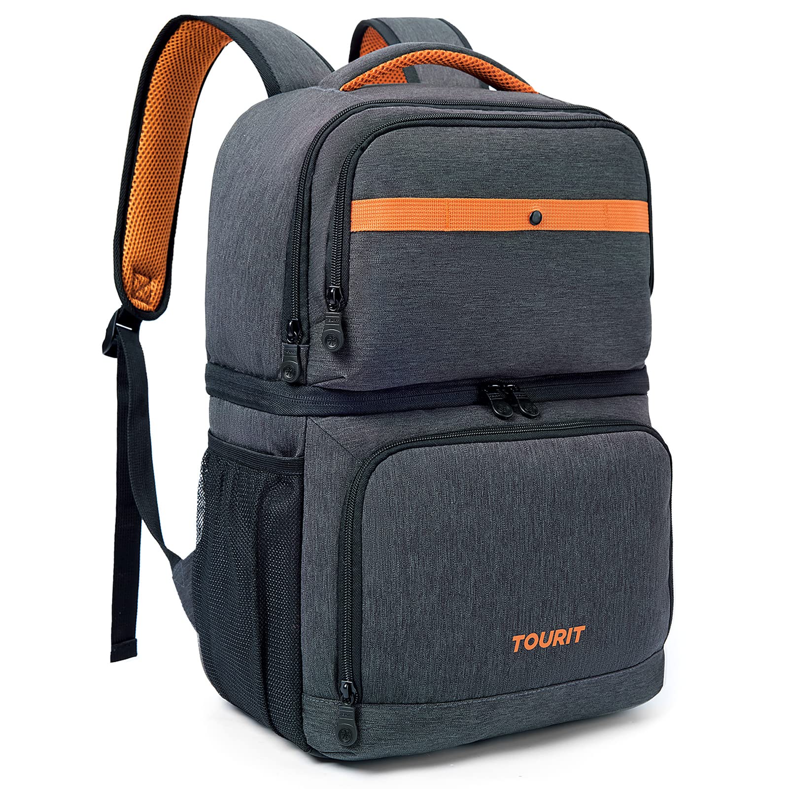 TOURIT Insulated Cooler Backpack with Double Deck - Leakproof Lunch Bag for Men & Women - Perfect for Camping, Hiking, Beach, Picnics & Outdoor Activities | Great for Work, Travel & Sports Events