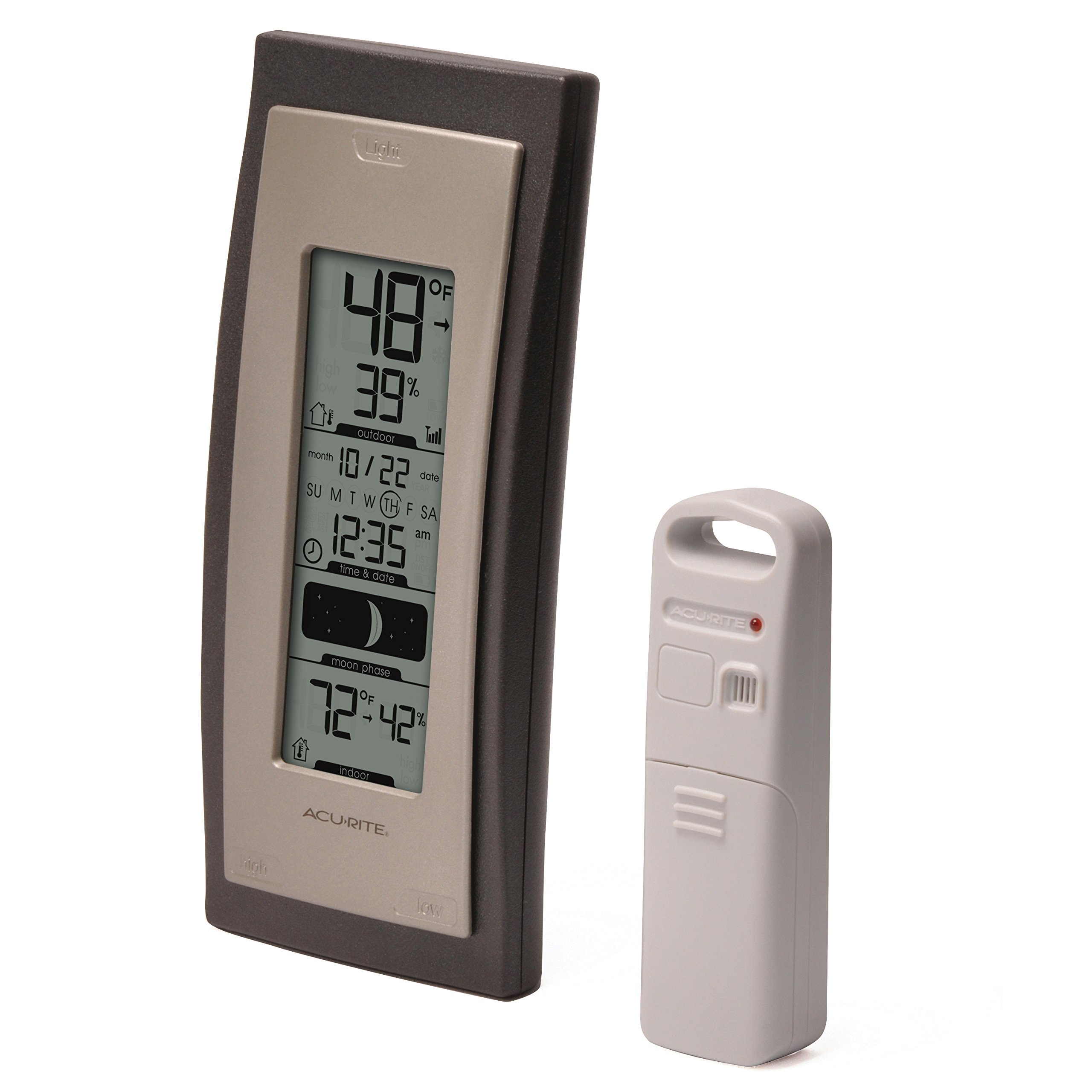AcuRite 00592A4 Wireless Indoor Outdoor Thermometer with Humidity Sensor - Monitor Home, Greenhouse & Office Temperature & Humidity Levels