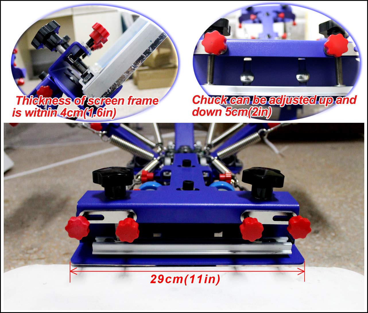 HayWHNKN 3-Color 1-Station Screen Printing Kit with Micro-Adjustment - Silk Screen Press & Flash Dryer for T-Shirts, Hoodies, Leather & Fabric - Perfect for DIY Printing, Small Business & Home Use