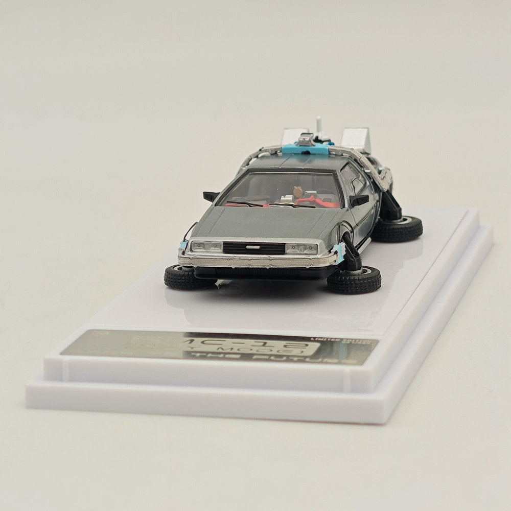 1:64 Back to the Future DMC-12 Time Machine Diecast Model Car - Collectible Movie Replica for Display & Gifts - Perfect for Fans, Collectors and Home Office Decor