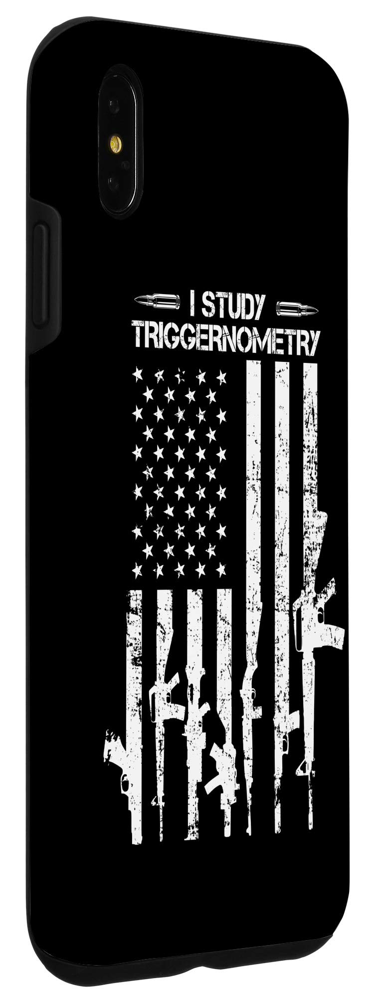 iPhone XS Max Funny Gun Pro Guns American Flag Case - Patriotic Protective Cover for Study & Trigonometry Enthusiasts | Perfect for School, Work & Outdoor Activities