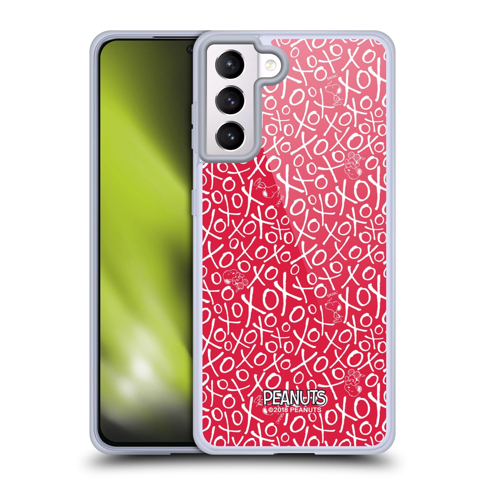 Head Case Designs Officially Licensed Peanuts Soft Gel Case for Samsung Galaxy S21+ 5G - Sealed with A Kiss Pattern, Durable Protection for Everyday Use