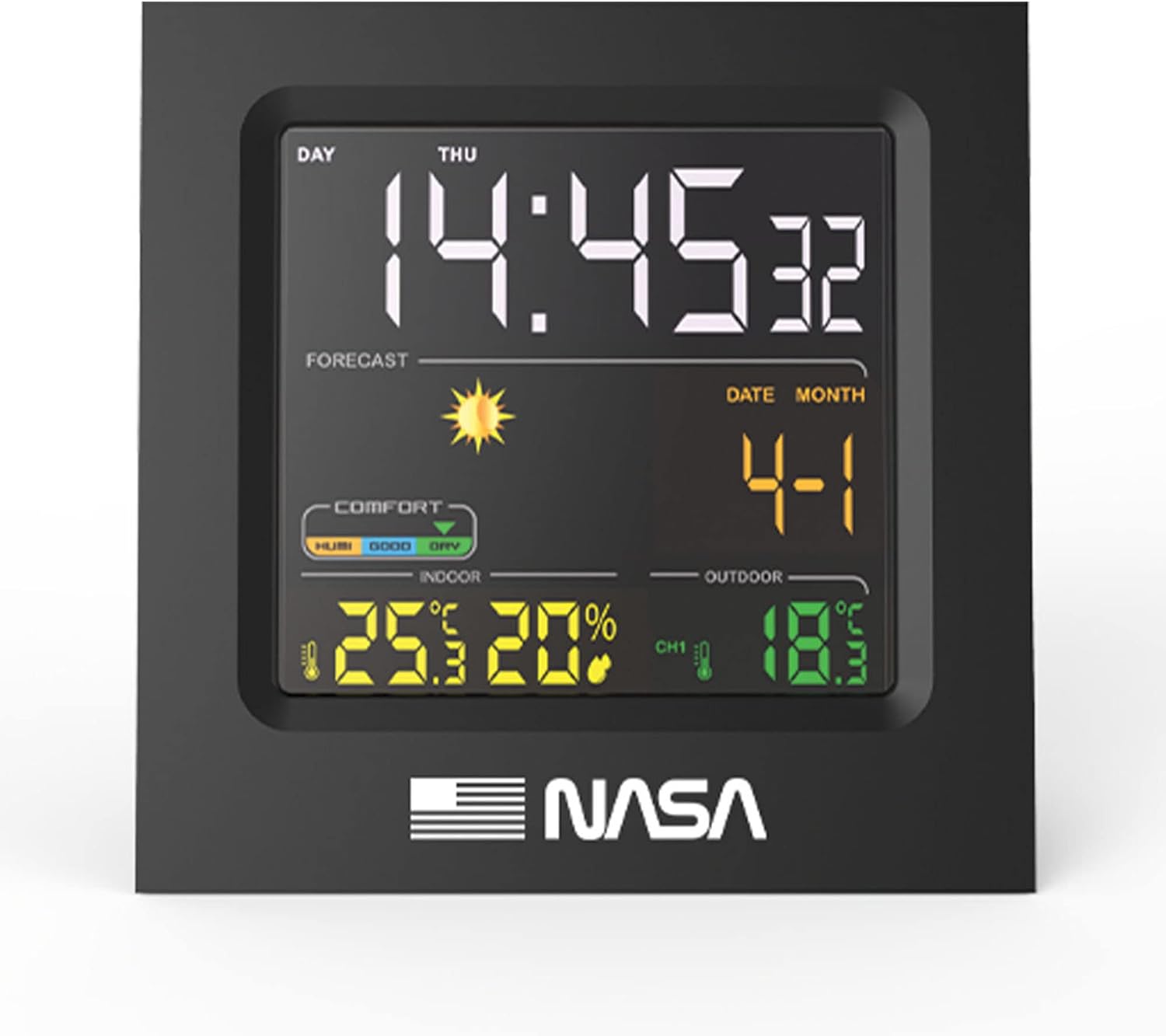 NASA Weather Station WS300 - Wireless Digital Weather Monitor for Home & Outdoor Use - Perfect for Astronaut Enthusiasts, Weather Tracking, and Home Security