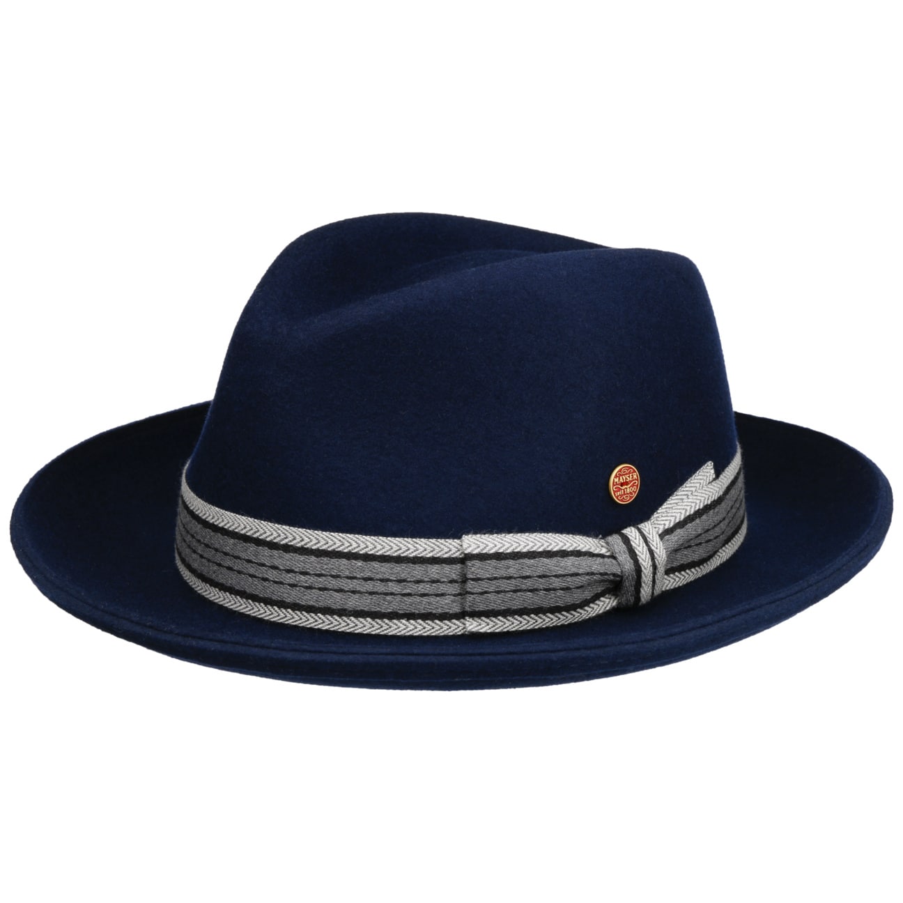 Premium Samuel Fedora Wool Felt Hat by Mayser - Classic Vintage Style for Men - Perfect for Outdoor Events, Weddings & Fashion Occasions