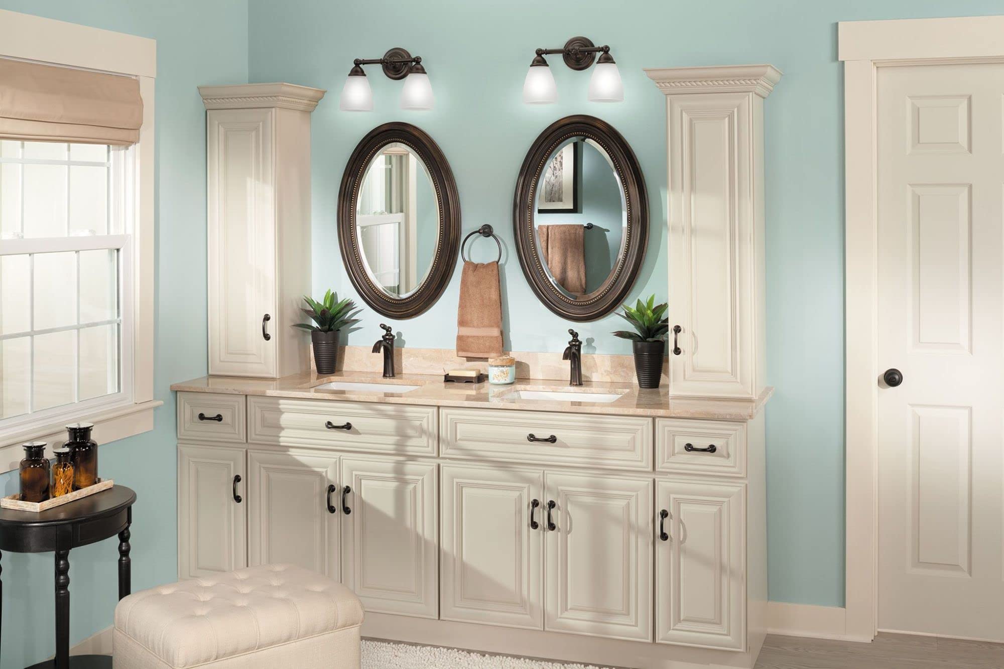 Moen Brantford Oil-Rubbed Bronze Single Handle Traditional Low-Arc Bathroom Sink Faucet with Deck Plate & Vessel Sink Extension Kit - 6600ORB - Perfect for Modern & Classic Bathroom Vanities, Powder Rooms & Vessel Sinks