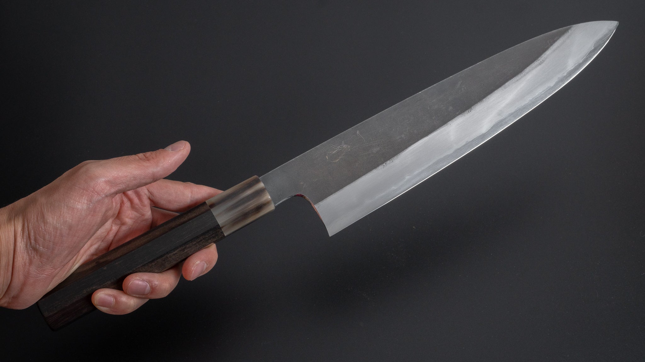 Hitohira Togashi White #1 Stainless Clad Kurouchi Gyuto 270mm Japanese Chef Knife with Taihei Ebony Handle - Perfect for Sushi, Meat Slicing & Professional Kitchen Use