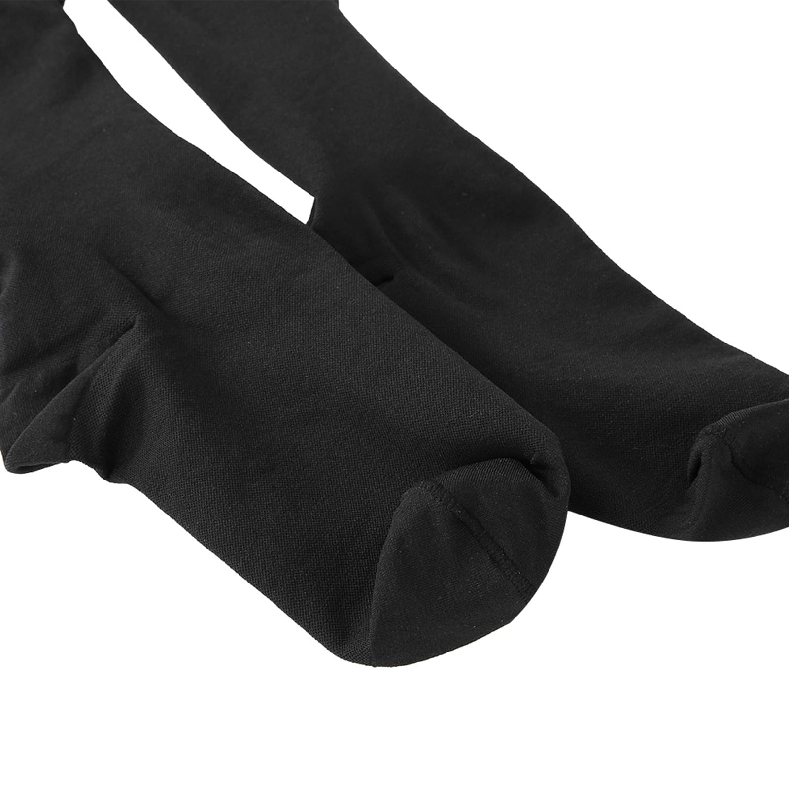 Compression Stockings for Men & Women - Plus Size Thigh High Close Toe Pantyhose Socks (XXL Black) | Pain Relief & Circulation Support | Ideal for Travel, Work & Medical Use