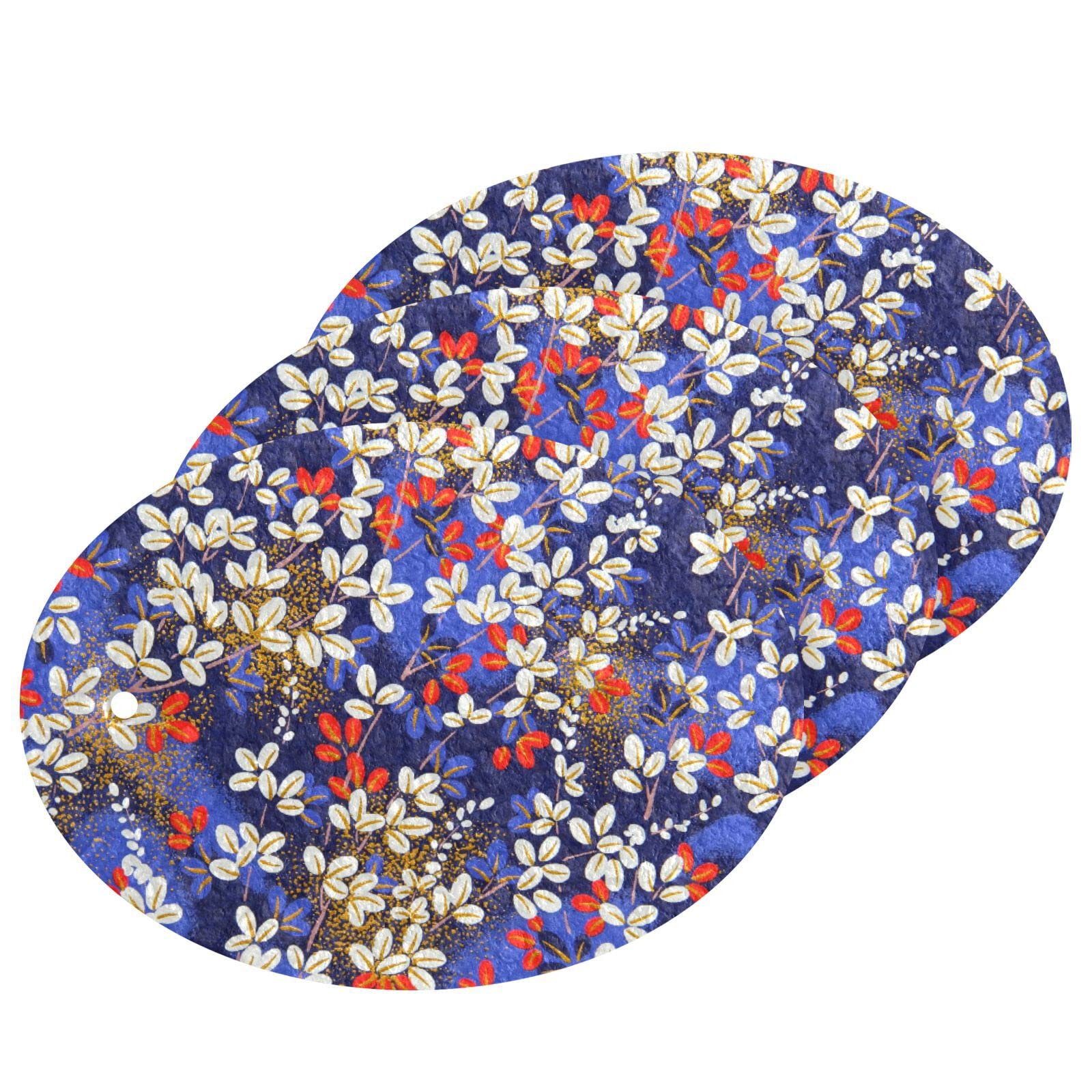 Kcldeci 3 Pack Japanese Traditional Flower Dish Scrub Sponge Pads - Non-Scratch Kitchen Cleaning Sponges for Dishes, Pots & Pans - Perfect for Daily Dishwashing and Household Cleaning