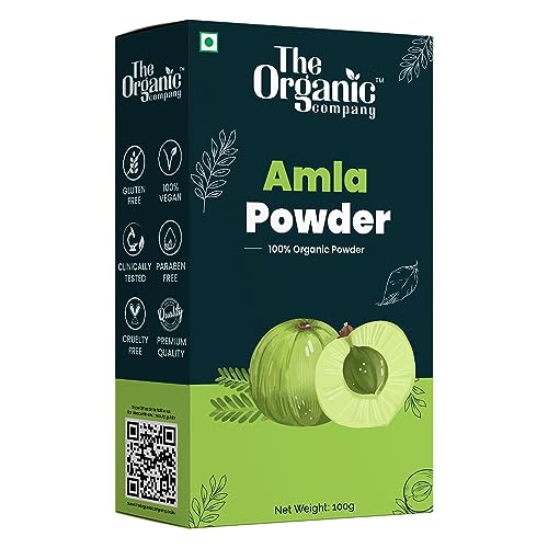 Organic Amla Powder (Indian Gooseberry) - 100g | Pure Amalaki for Hair Growth, Strong Hair & Skin Brightening | Natural Face Mask & Weight Loss Supplement | Perfect for Smoothies, Hair Masks & Detox Drinks