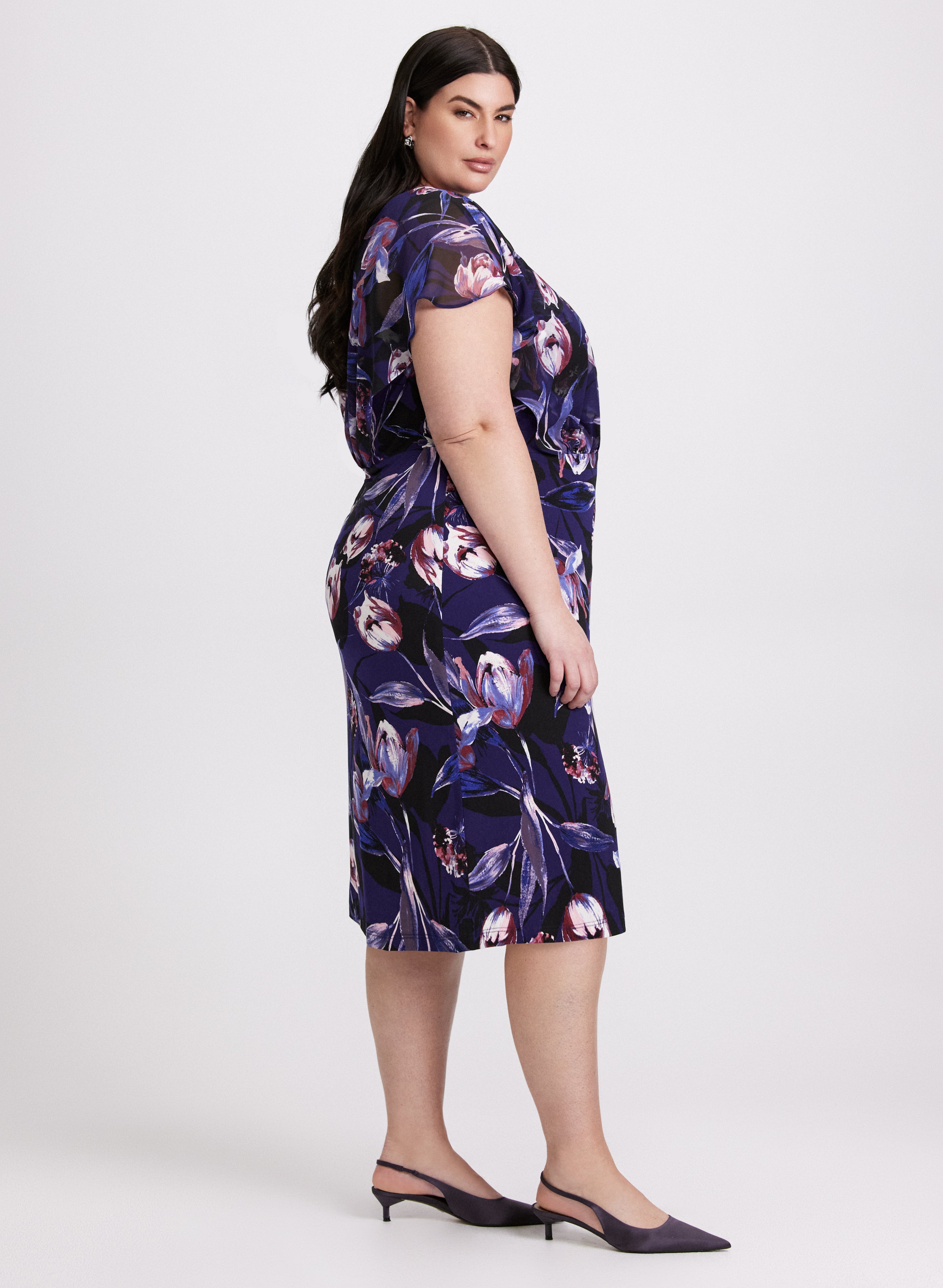 Floral Flutter Sleeve Dress for Women - Summer Boho Maxi Dress with Ruffle Trim - Perfect for Beach Vacations, Garden Parties & Date Nights