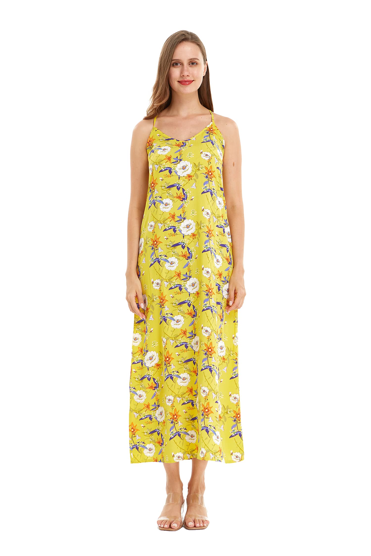 Hawaiian Luau Hibiscus Blue Maxi Dress for Women - Floral Sweetheart Neckline Summer Beach Party Dress for Vacation, Luau, and Tropical Getaways