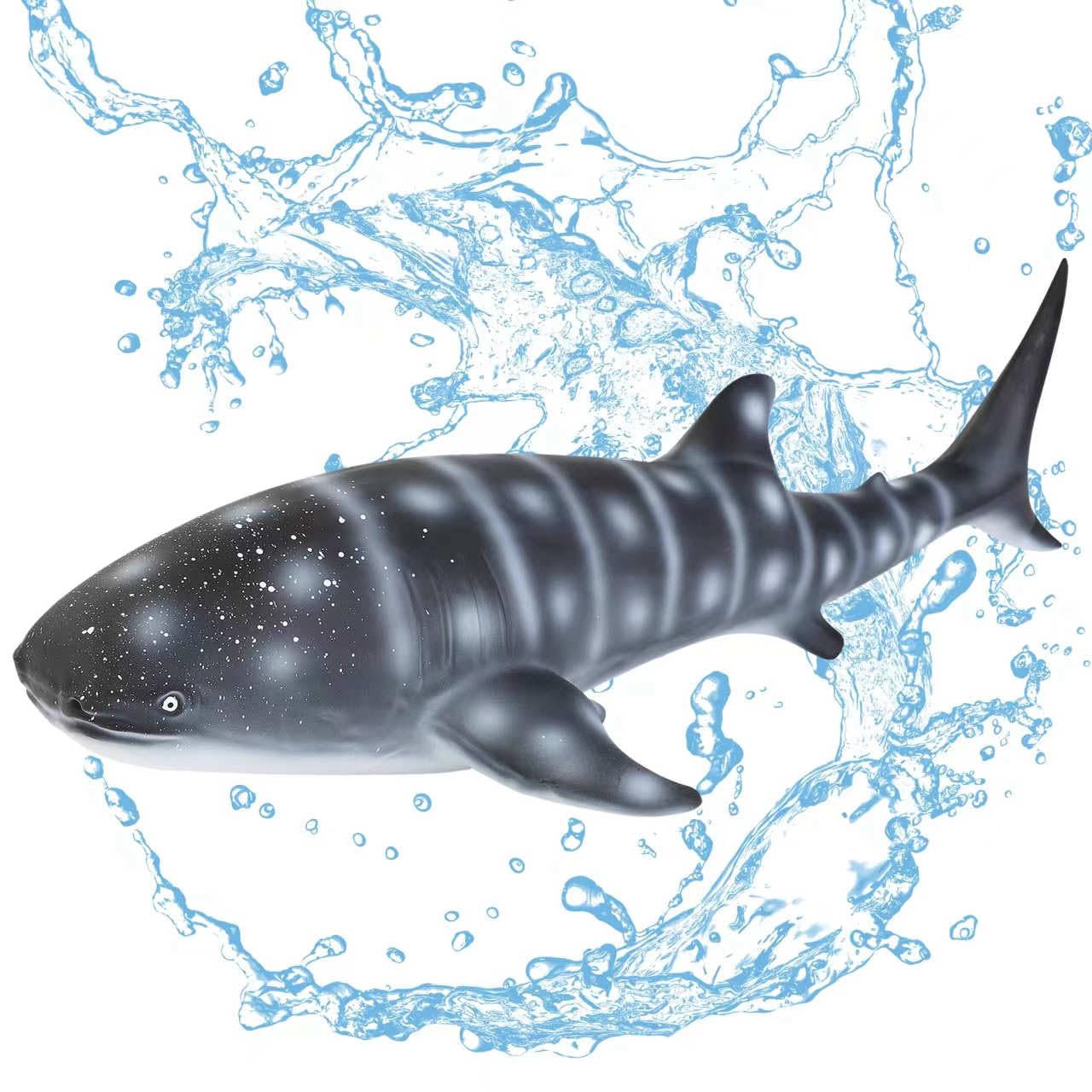 23-Inch Inflatable Shark Pool Float - Giant Realistic Swimming Shark Toy for Kids Ages 3-8 - Perfect for Summer Pool Parties, Beach Vacations & Backyard Water Play